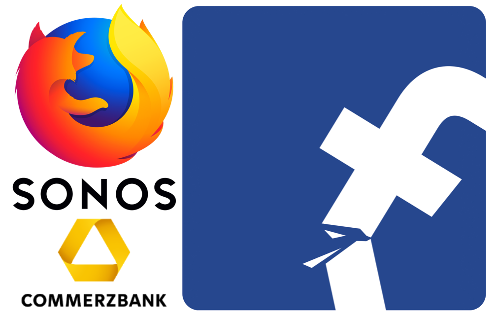 Commerzbank, el segundo banco en importancia en Alemania; Mozilla, propietaria del popular navegador Firefox; y Sonos, altavoces inalámbricos y sistemas de sonido para el hogar, no anunciarán en Facebook