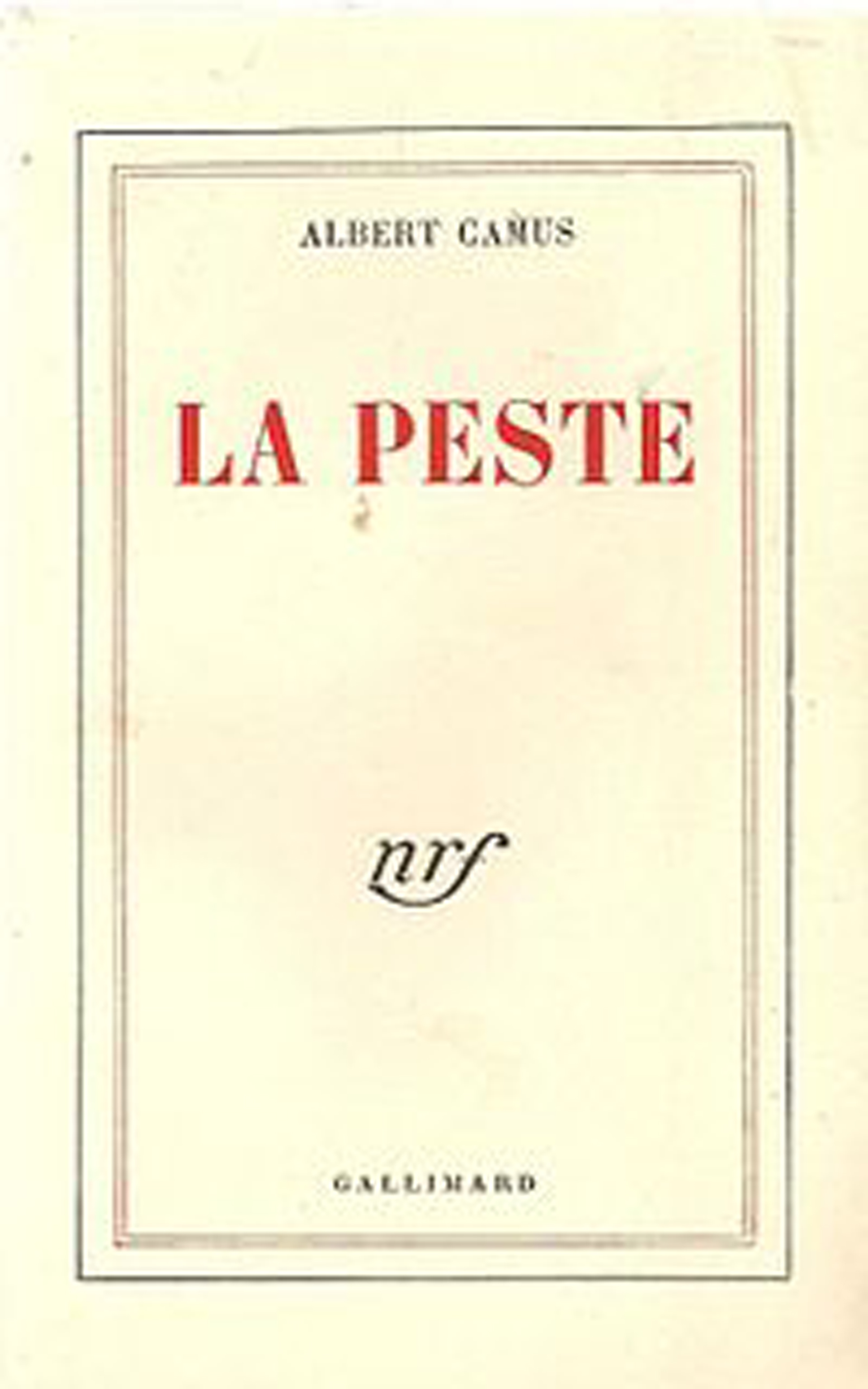 Primer edición (1947) de “La peste” de Albert Camus