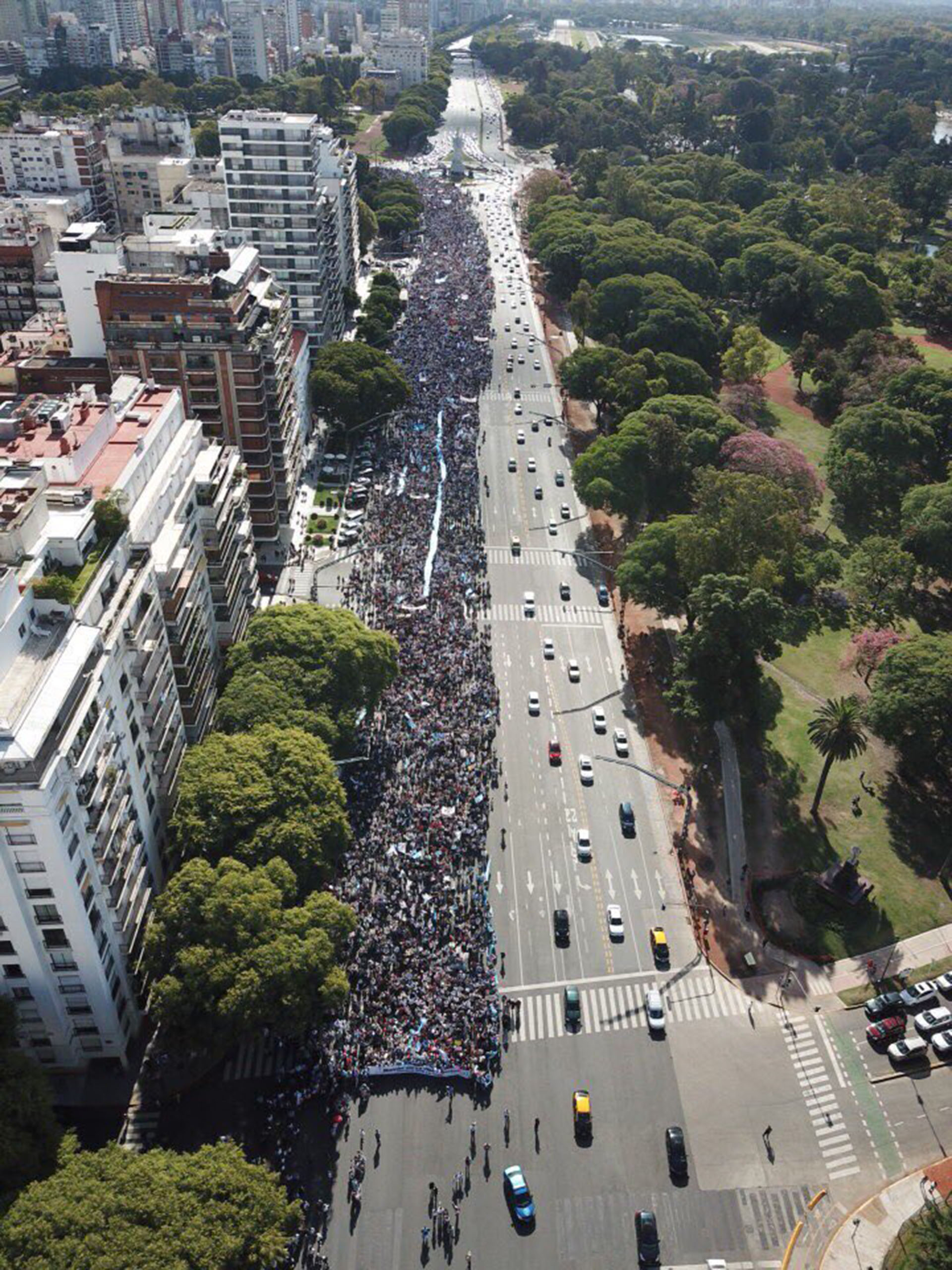 Miles de personas participaron este domingo de la Marcha por la Vida, contra el proyecto de ley de despenalización del aborto