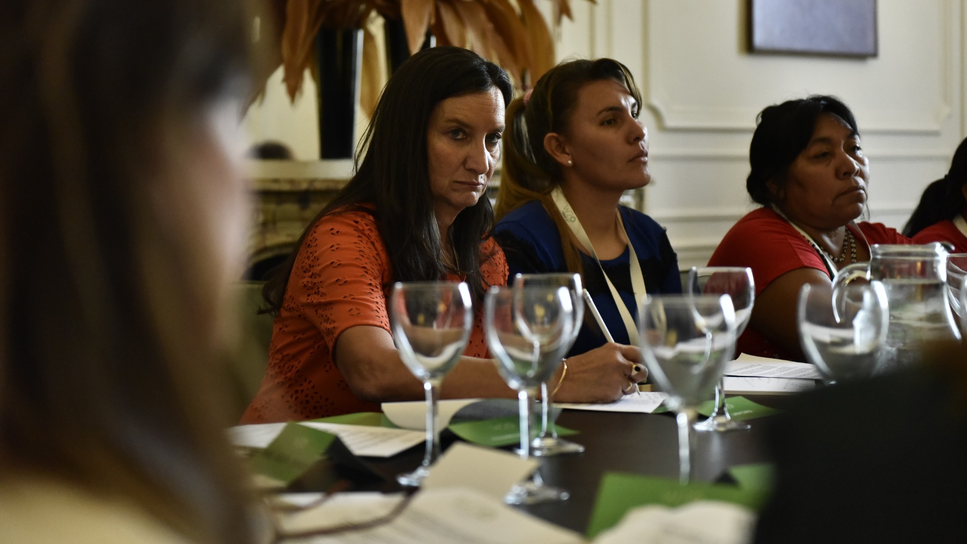 Andrea Grobocopatel, cochair del W20, en la Mesa de Mujeres Rurales