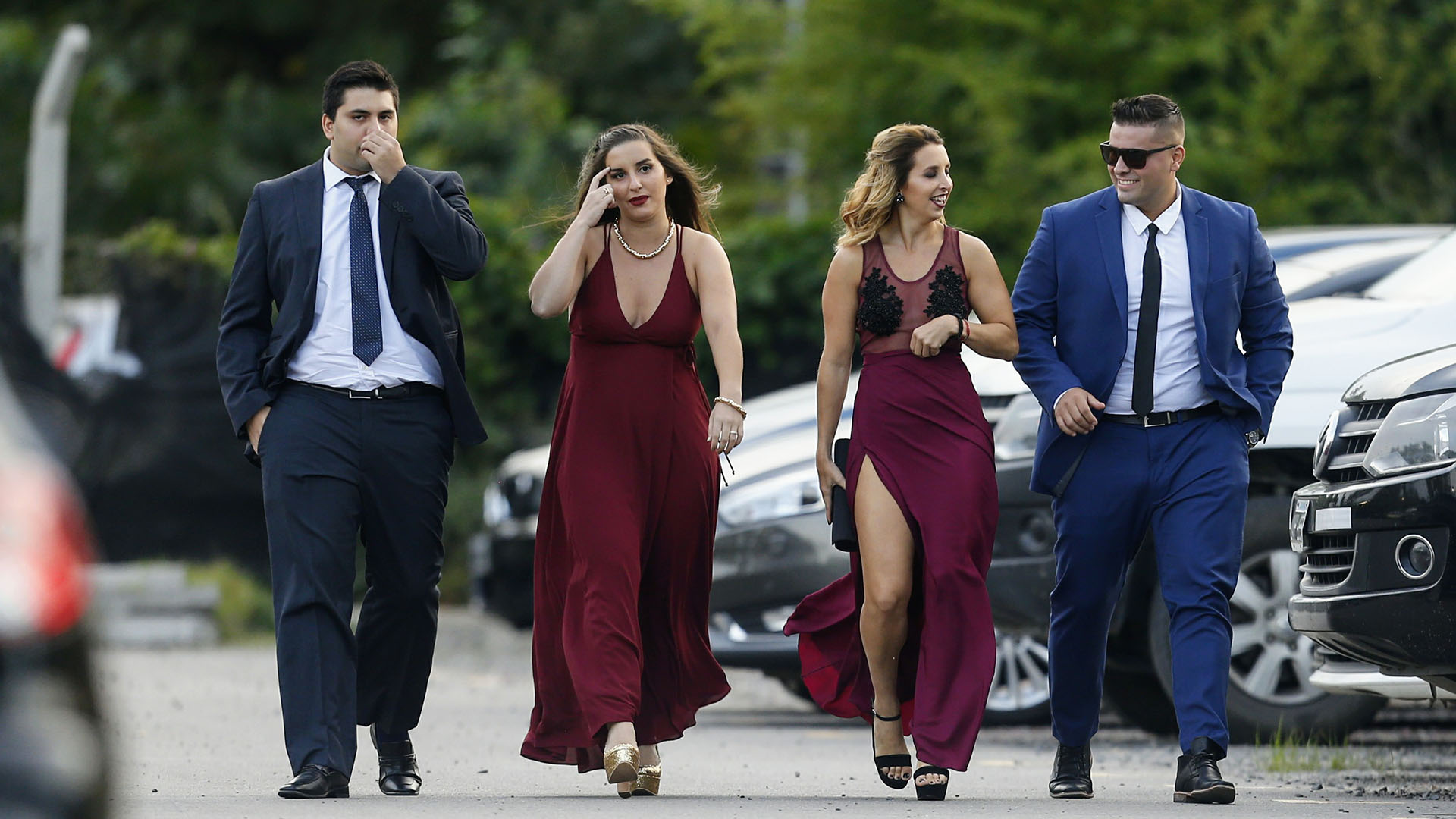 Los amigos y familiares se confundieron con las figuras del espectáculo (Nicolás Aboaf)