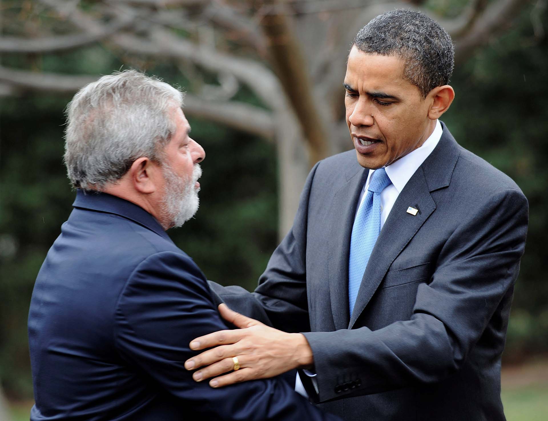 El 14 de marzo de 2009, a poco de haber asumido la presidencia de los Estados Unidos, Barack Obama recibió en la Casa Blanca a Lula da Silva (Reuters/Jonathan Ernst)
