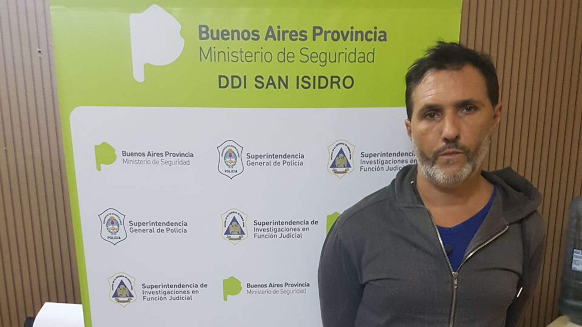 Nicolás Pachelo, tras ser detenido por los robos en el country Tortugas