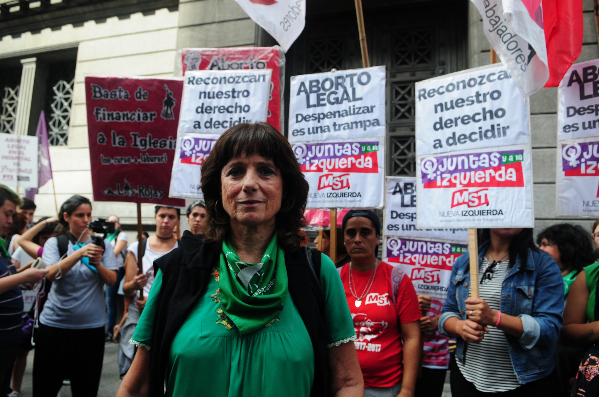Vilma Ripoll se manifestó en la Plaza del Congreso