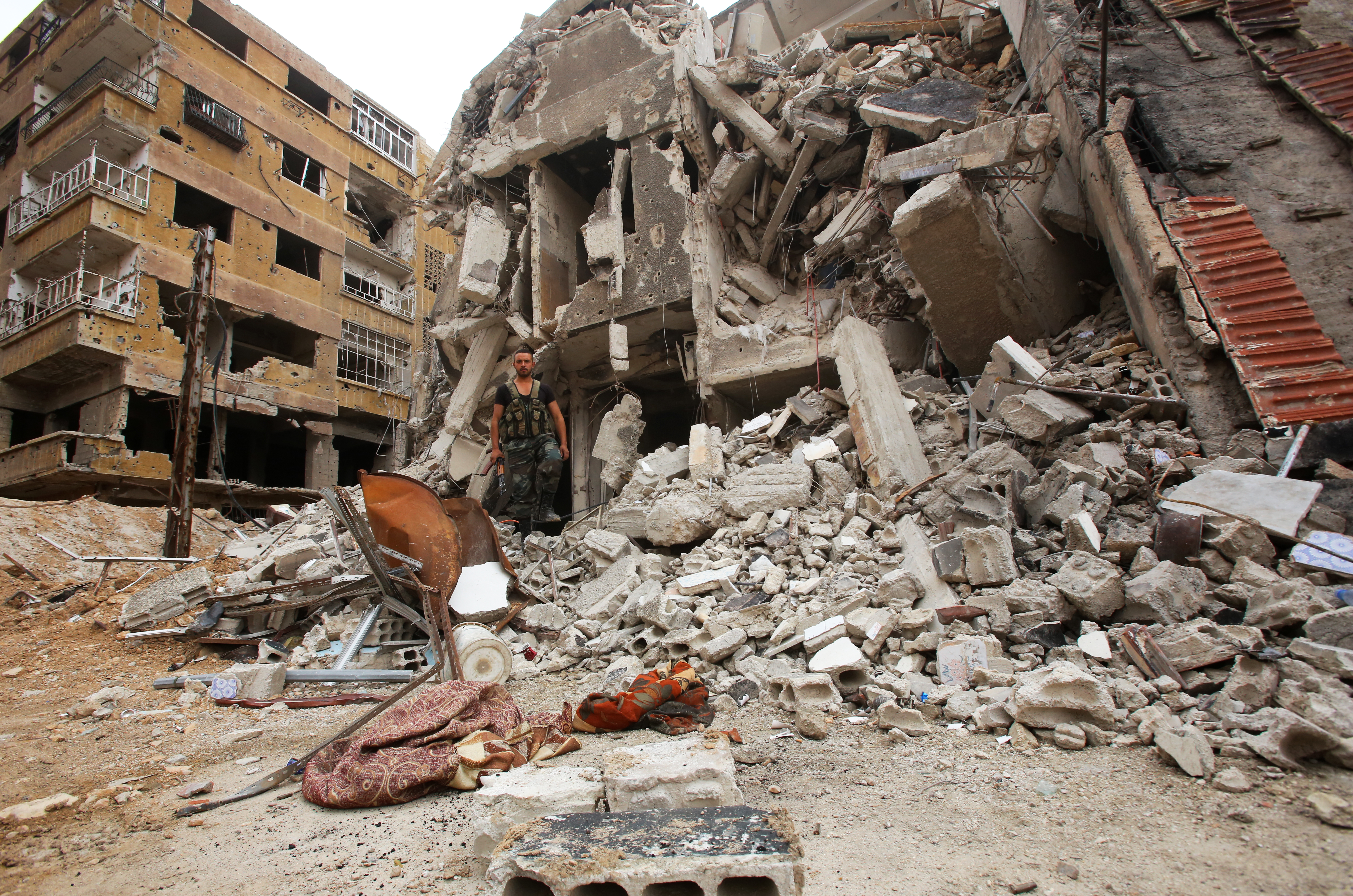 La ciudad de Duma en ruinas (AFP)