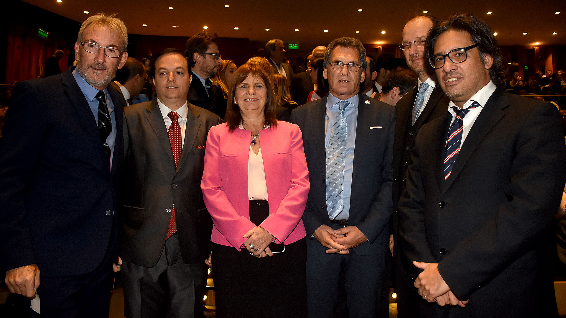 Guillermo Yanco, Ariel Cohen Sabban, Patricia Bullrich, Claudio Avruj (secretario de Derechos Humanos y Pluralismo Cultural) y Germán Garavano