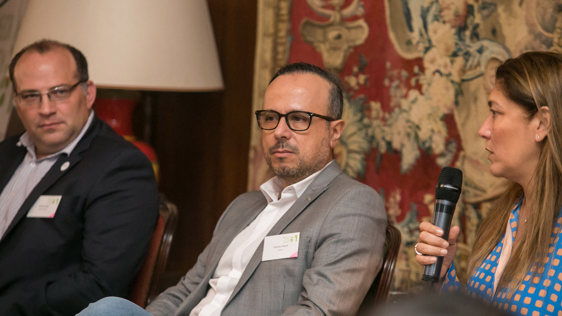 Ricardo Negri (SENASA), Antonio Aracre (Syngenta Agro) y Silvia Taurozzi