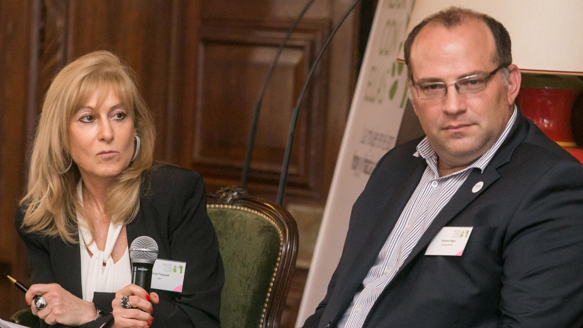 Silvia Fesquet (Clarín) y Ricardo Negri (SENASA)