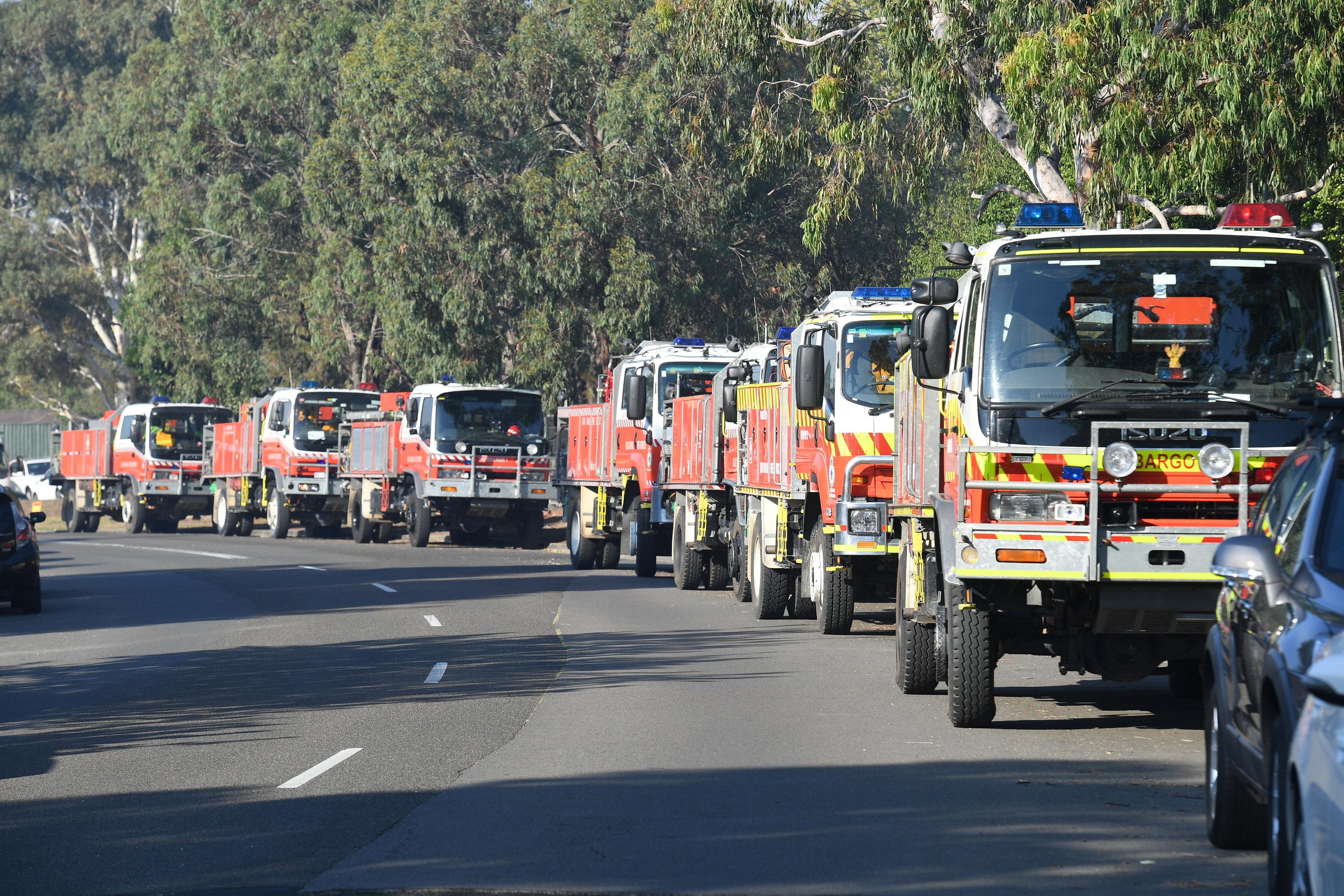 Camiones de los bomberos en SÃdney, Australia (AAP/Brendan Esposito/vÃa Reuters)