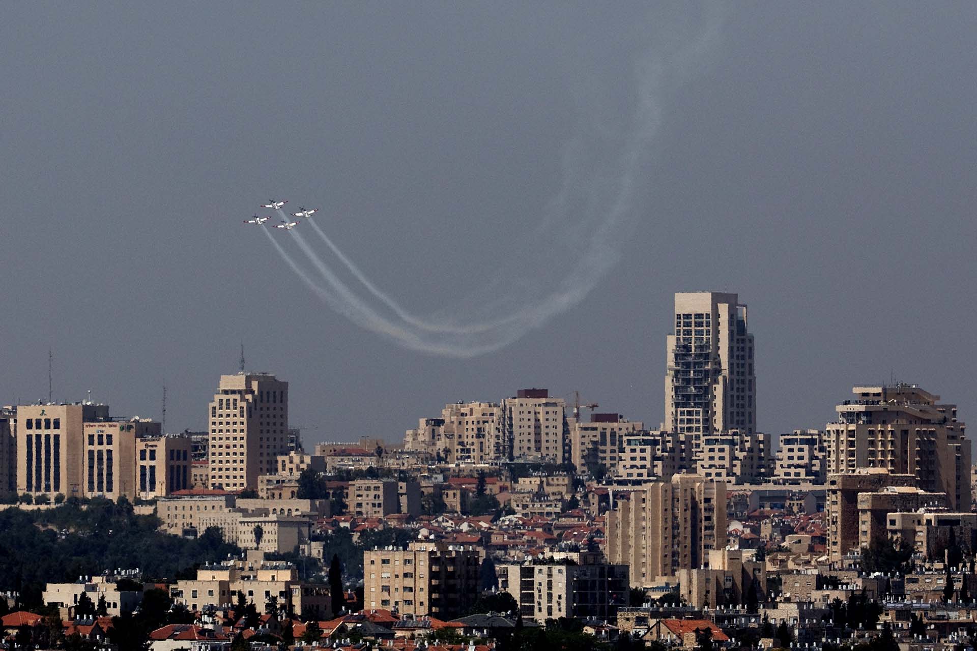 En Jersualén también hubo celebraciones por el Día de la Independencia (REUTERS/Ronen Zvulun)