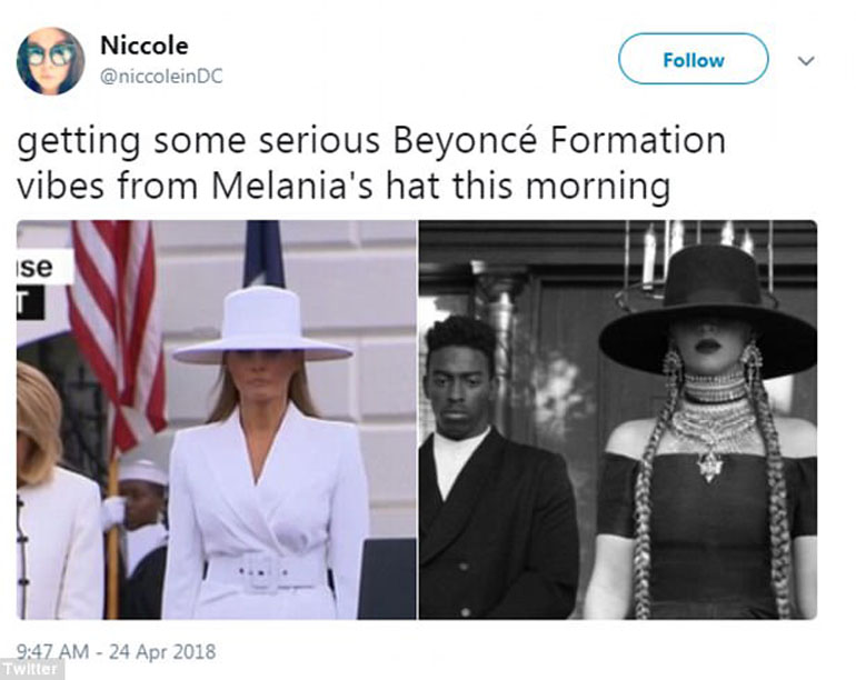 Melania vs Beyoncé, el total white de la primera dama vs el total black de Queen B
