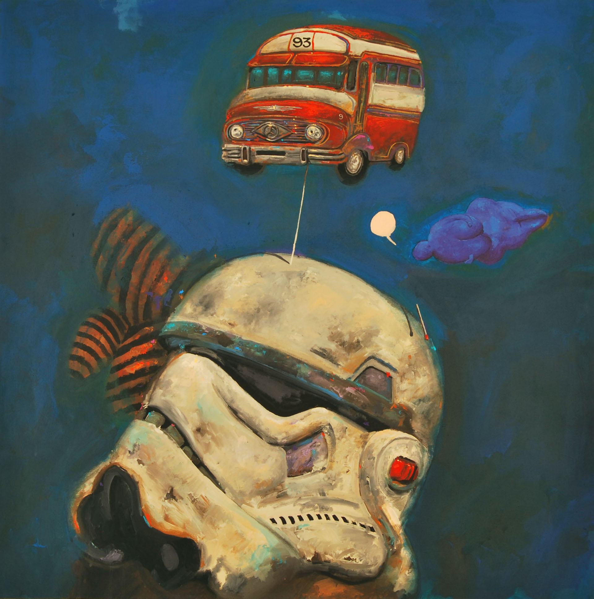 Sueños de islas y campanas (2016) - 100 x 100 cm. - [PABLO IVAN RIOS]