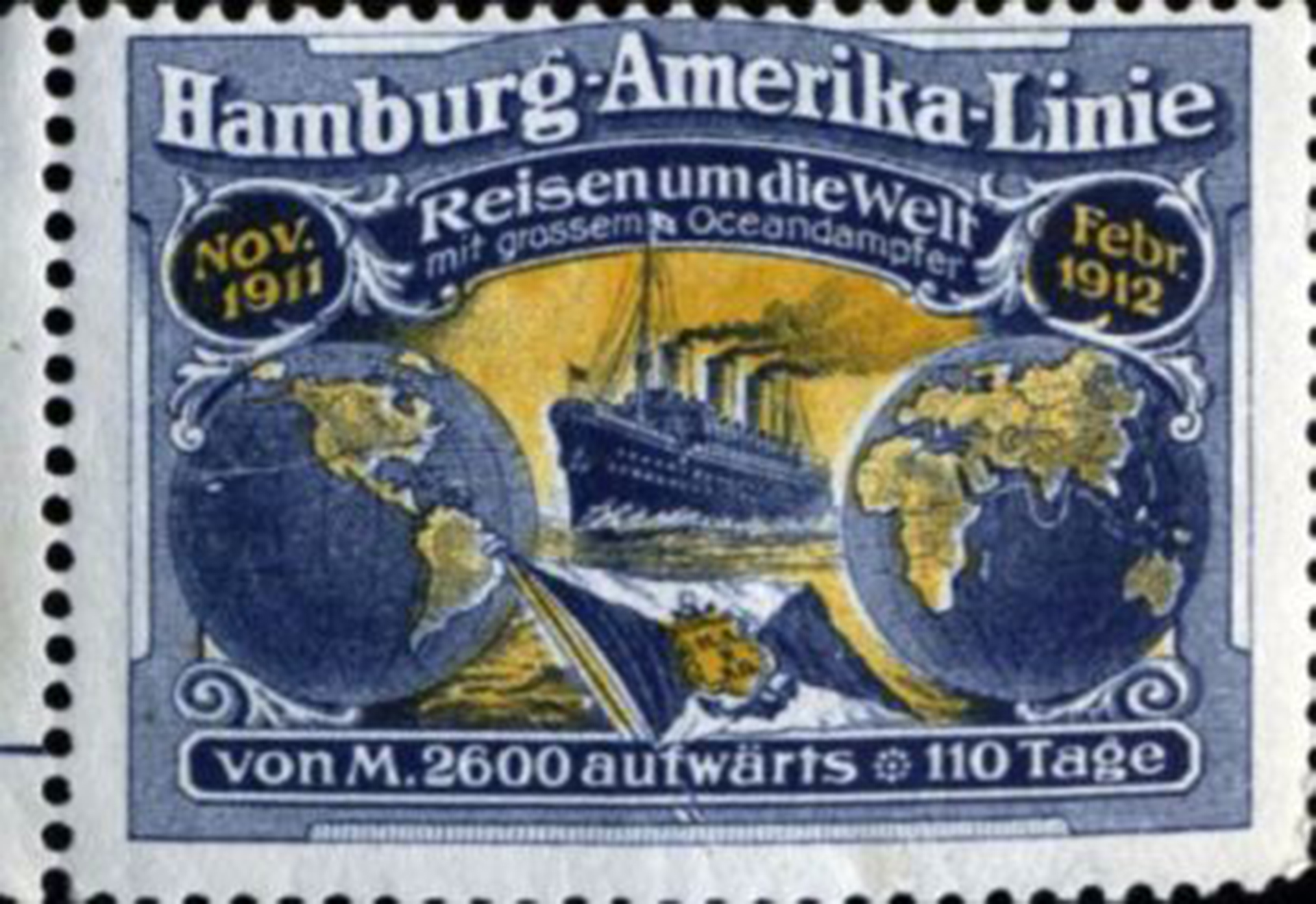 Estampilla encontrada en el Prinz August Wilhelm.