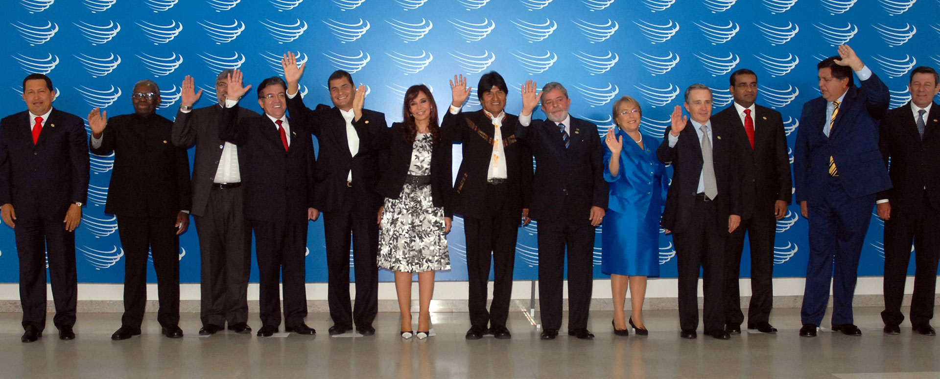 Los presidentes, en una de las primeras cumbres