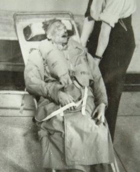 El cuerpo de William Martin tal como fue encontrado en la playa de Punta Umbría