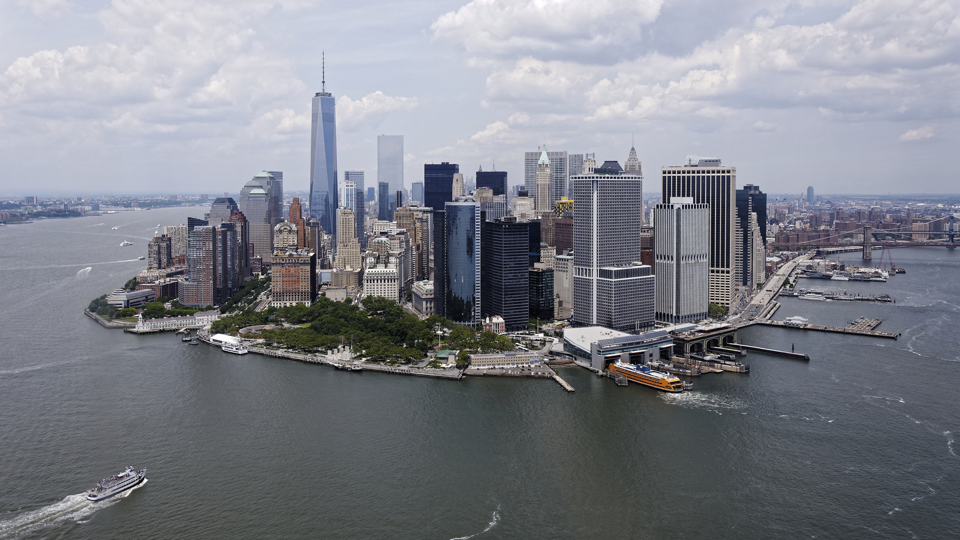 Una vista panorámica desde la ciudad de Manhattan, Nueva York (Getty Images)