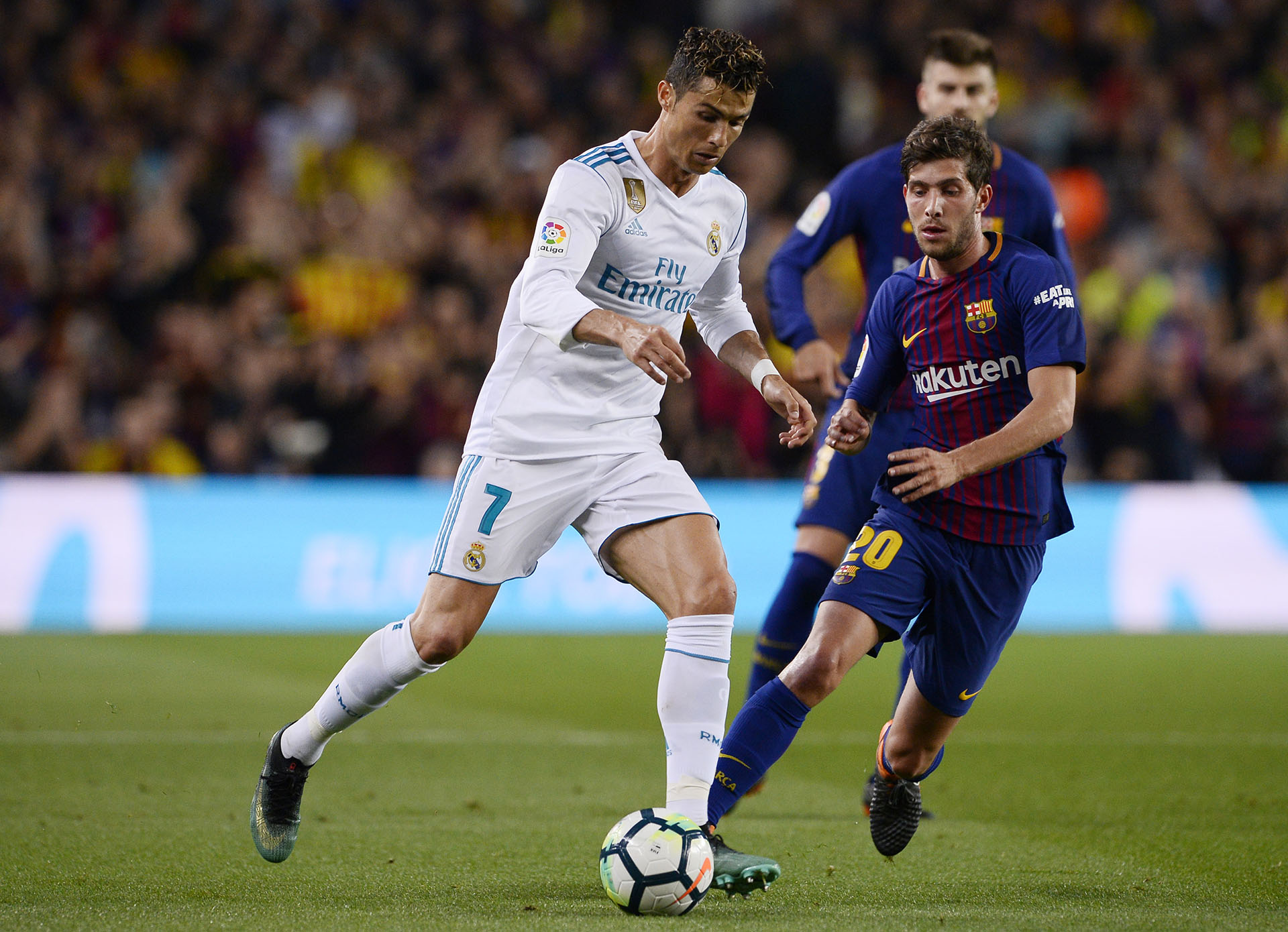 Cristiano Ronaldo salió en el entretiempo (AFP)