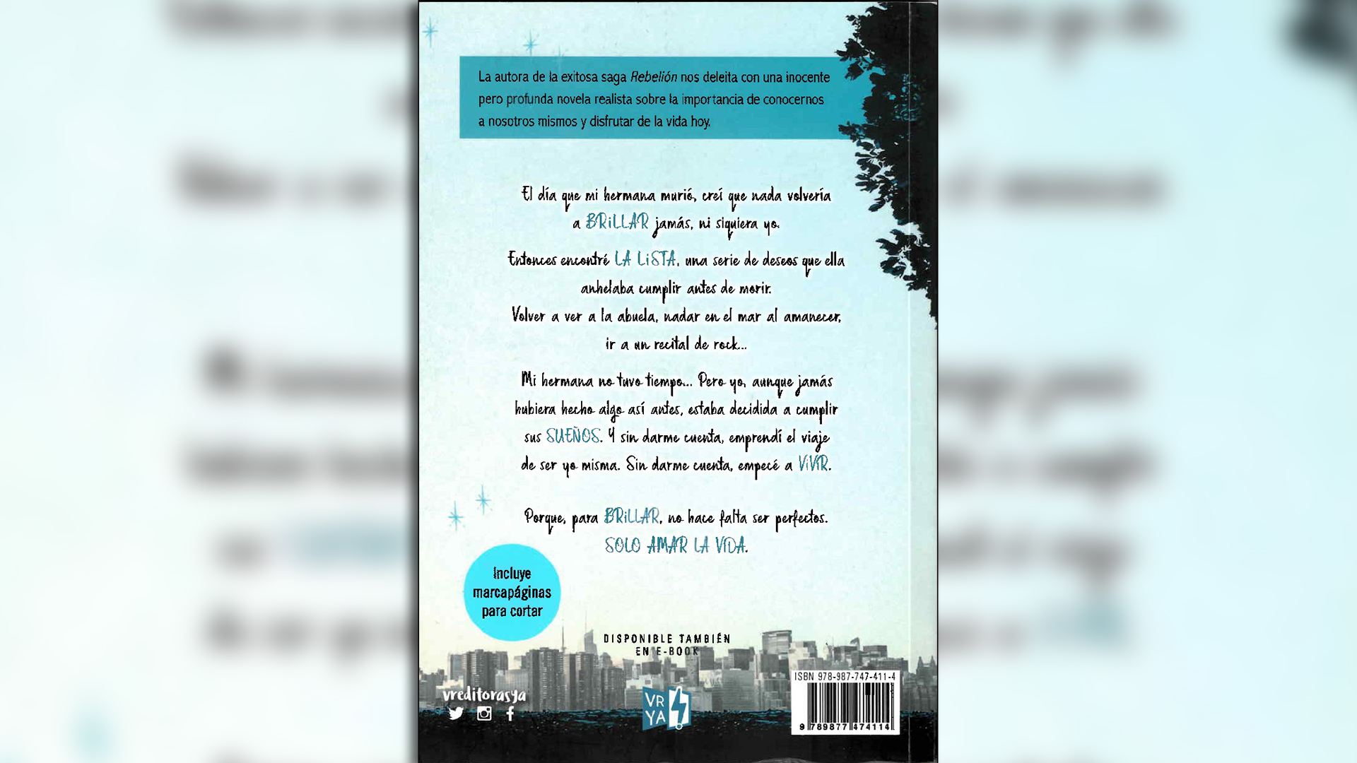 Contratapa de “Brillarás”, de Anna K. Franco