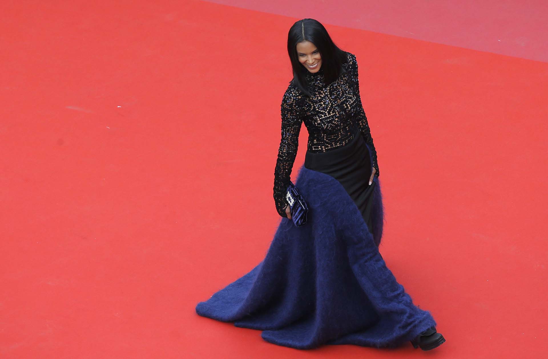 La cantante Shy’m en la red carpet de la 71ª edición del Festival de Cannes