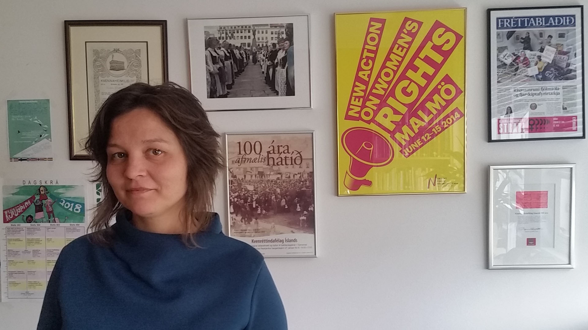 Frída Rós Valdimarsdóttir, presidenta de la Asociación Islandesa de Derechos de la Mujer