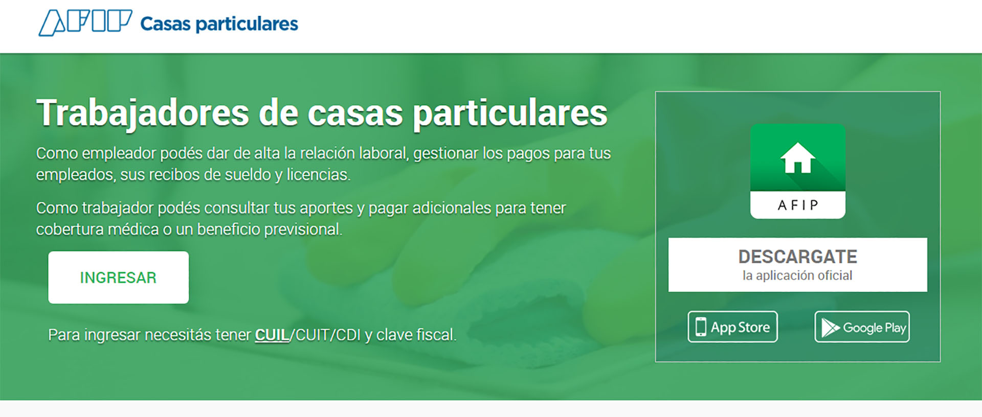 Los empleadores podrán regularizar la situación doméstica a través de la página de la AFIP o desde la aplicación creada recientemente