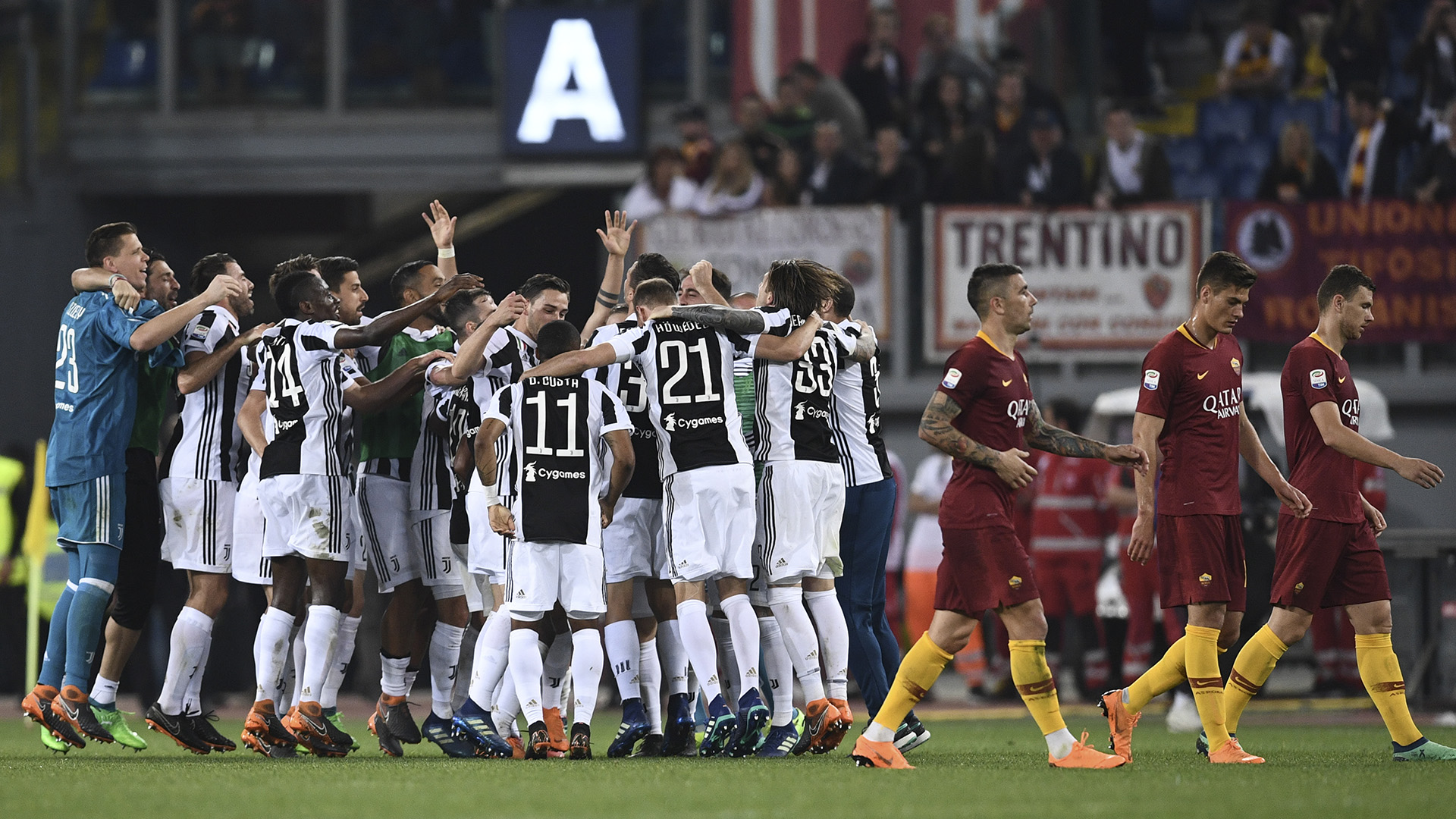 Juventus festejó en Roma (Foto: AFP)