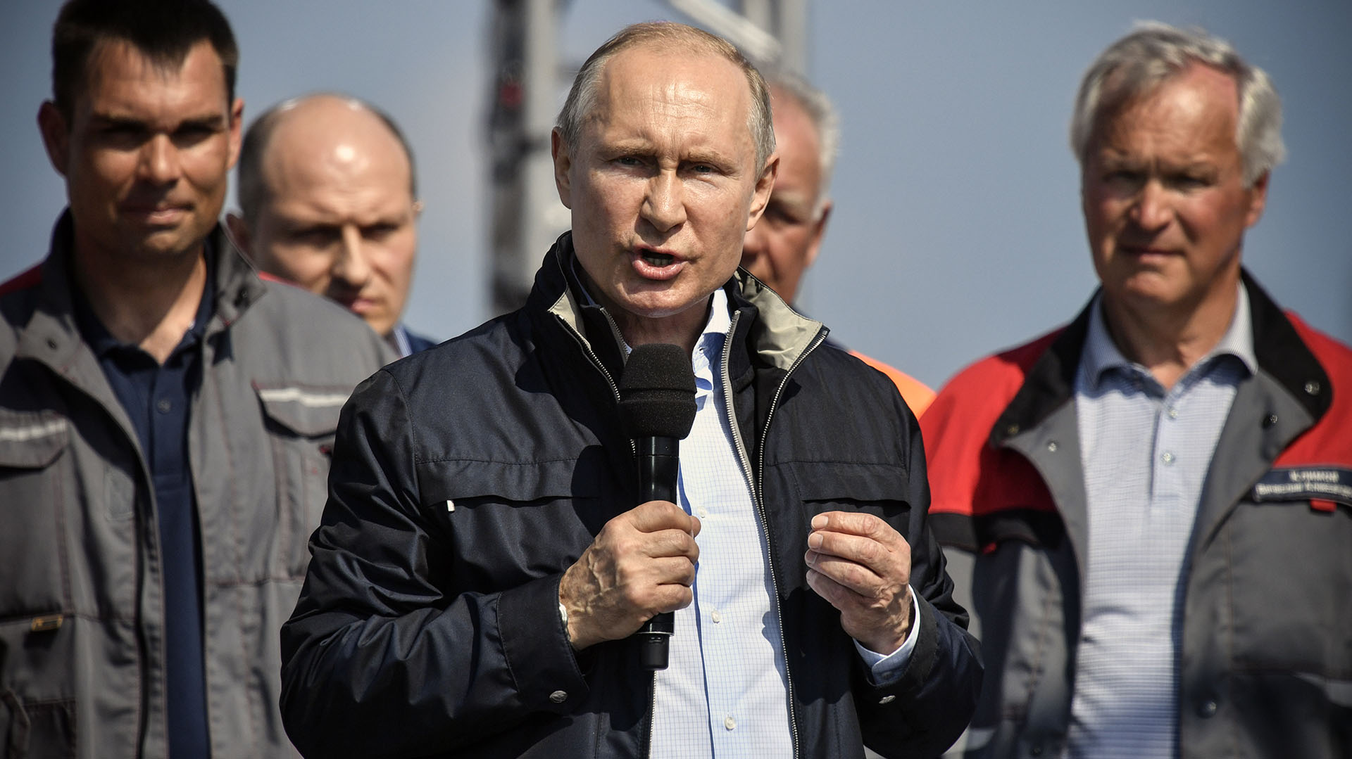 Putin dio un discurso arropado por seguidores (AFP PHOTO / POOL / Alexander NEMENOV)