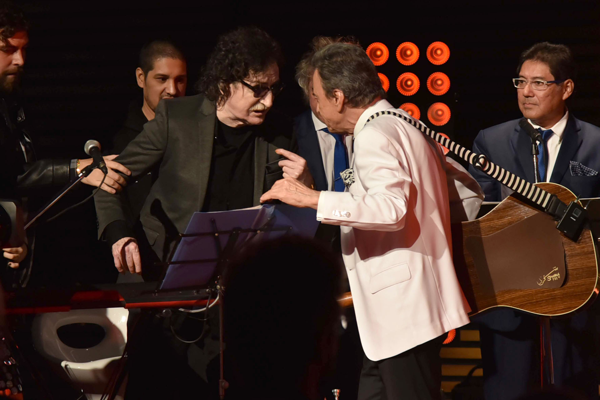 Charly García y Palito sobre el escenario