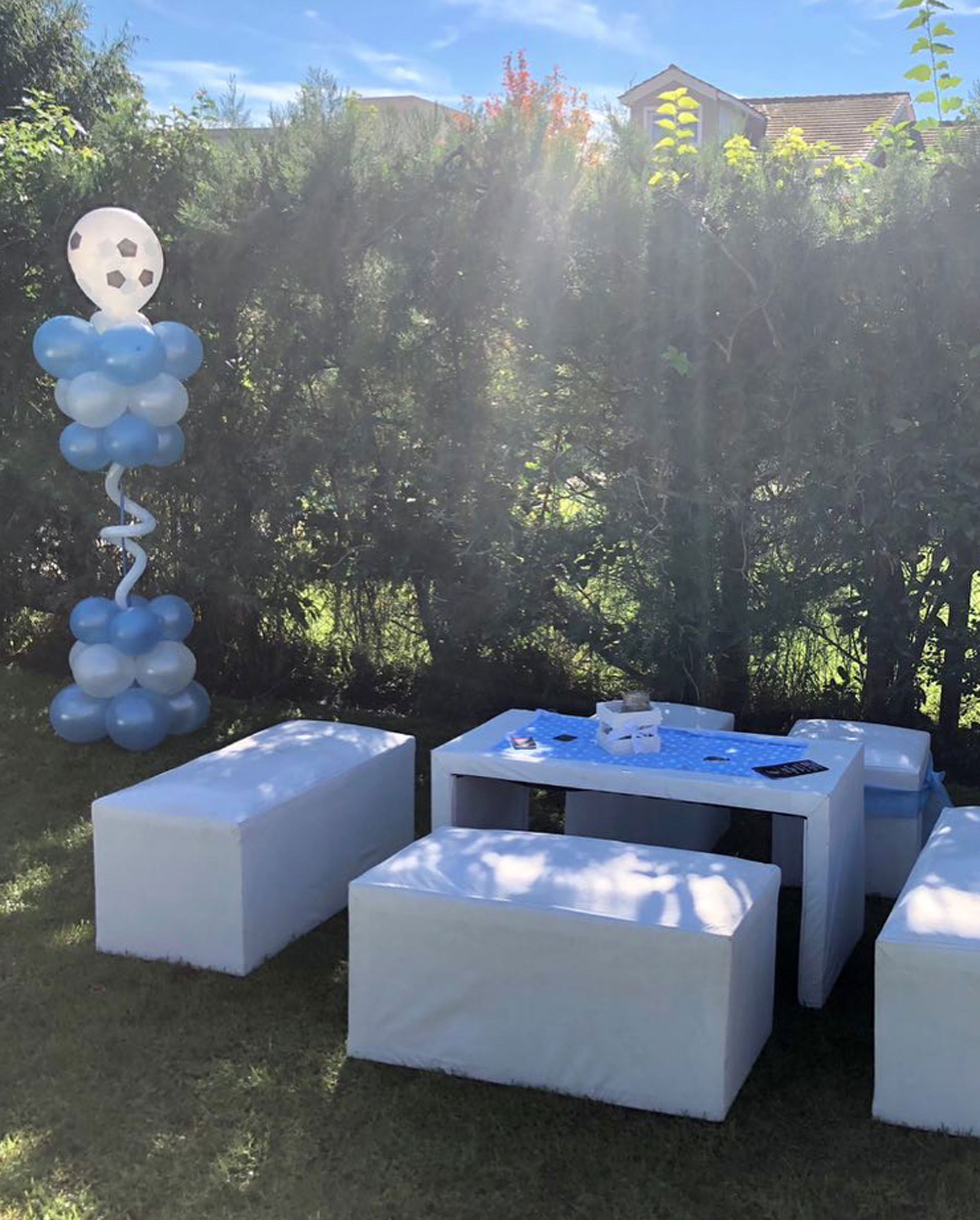 El jardín fue decorado con una temática inspirada en el “Mundial de Argentina”, según explicó Ximena (Foto: Instagram)