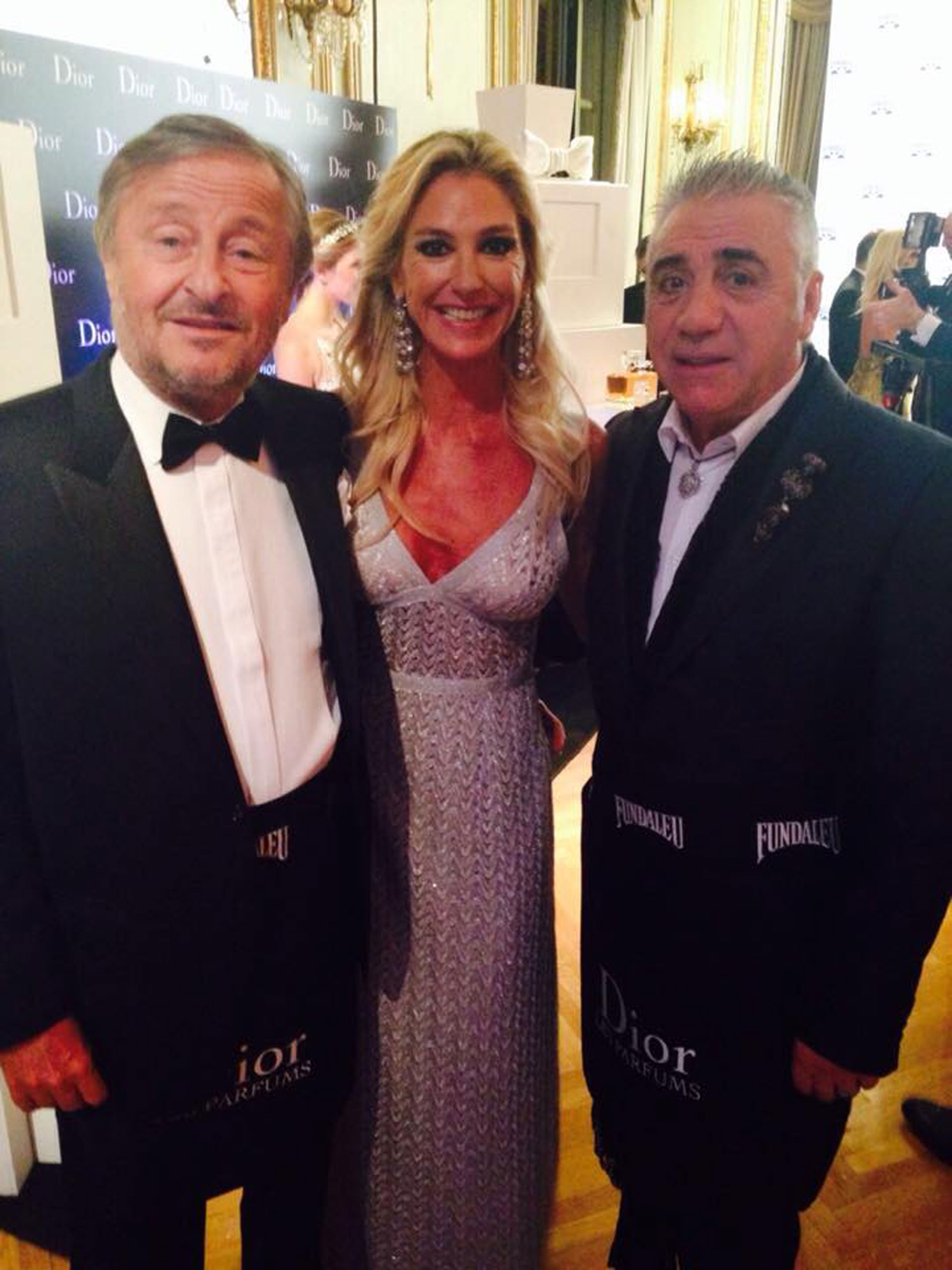 En una cena de Fundaleu junto a Cristiano Rattazzi y su pareja Gabriela Castellani