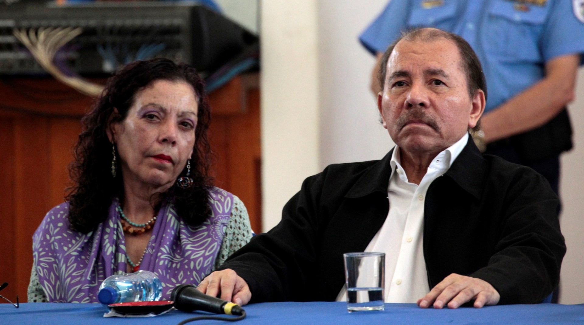 El dictador de Nicaragua, Daniel Ortega, y su esposa, la vicepresidente Rosario Murillo (REUTERS/Oswaldo Rivas)