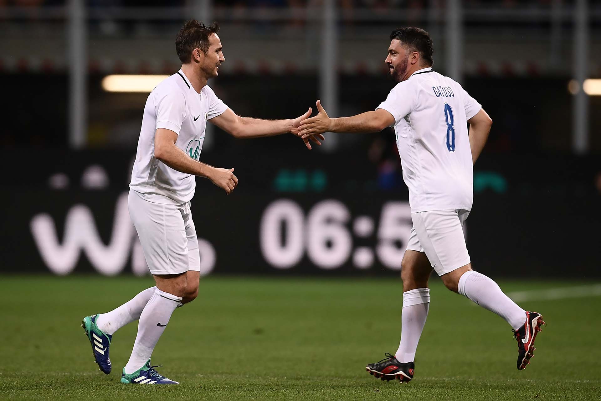 Frank Lampard también fue invitado a la “Notte del Maestro”, el homenaje a Pirlo (AFP)