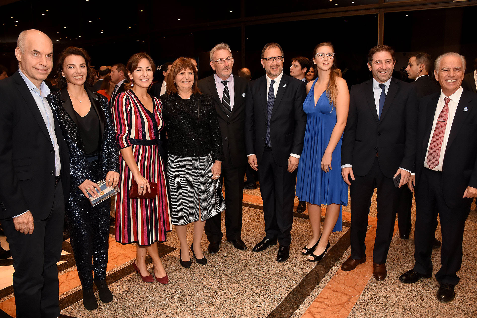 Horacio Rodríguez Larreta y Bárbara Diez; Soledad Acuña; Patricia Bullrich y Guillermo Yanco, Fabián Perechodnik y su hija Sofía, Fernando Straface y Alejandro Bulgheroni
