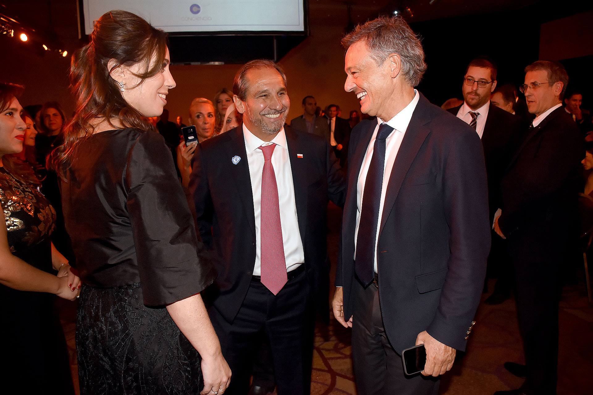 María Eugenia Vidal, Nicolás Caputo y Francisco Cabrera