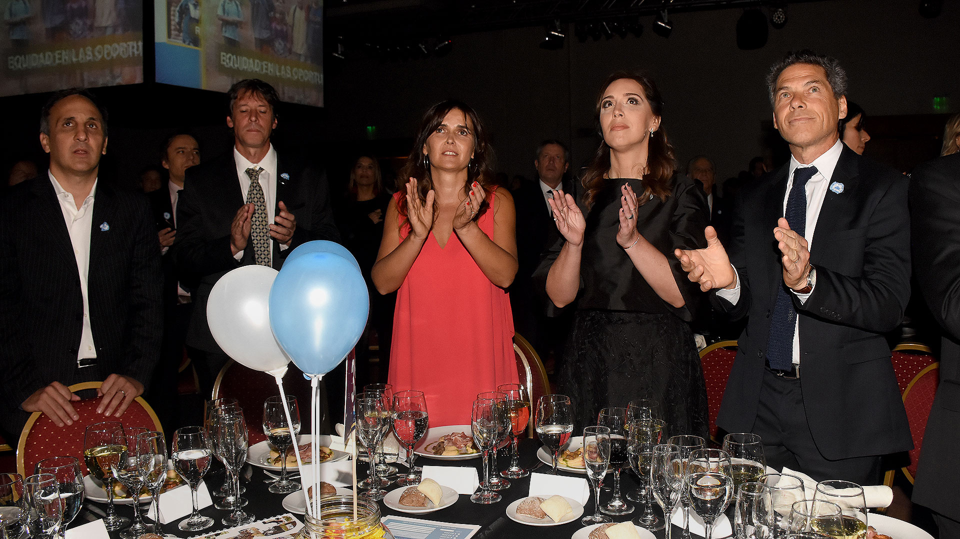 Marcos Bulgheroni, Beby Lacroze, María Eugenia Vidal y Calilo Sielecki