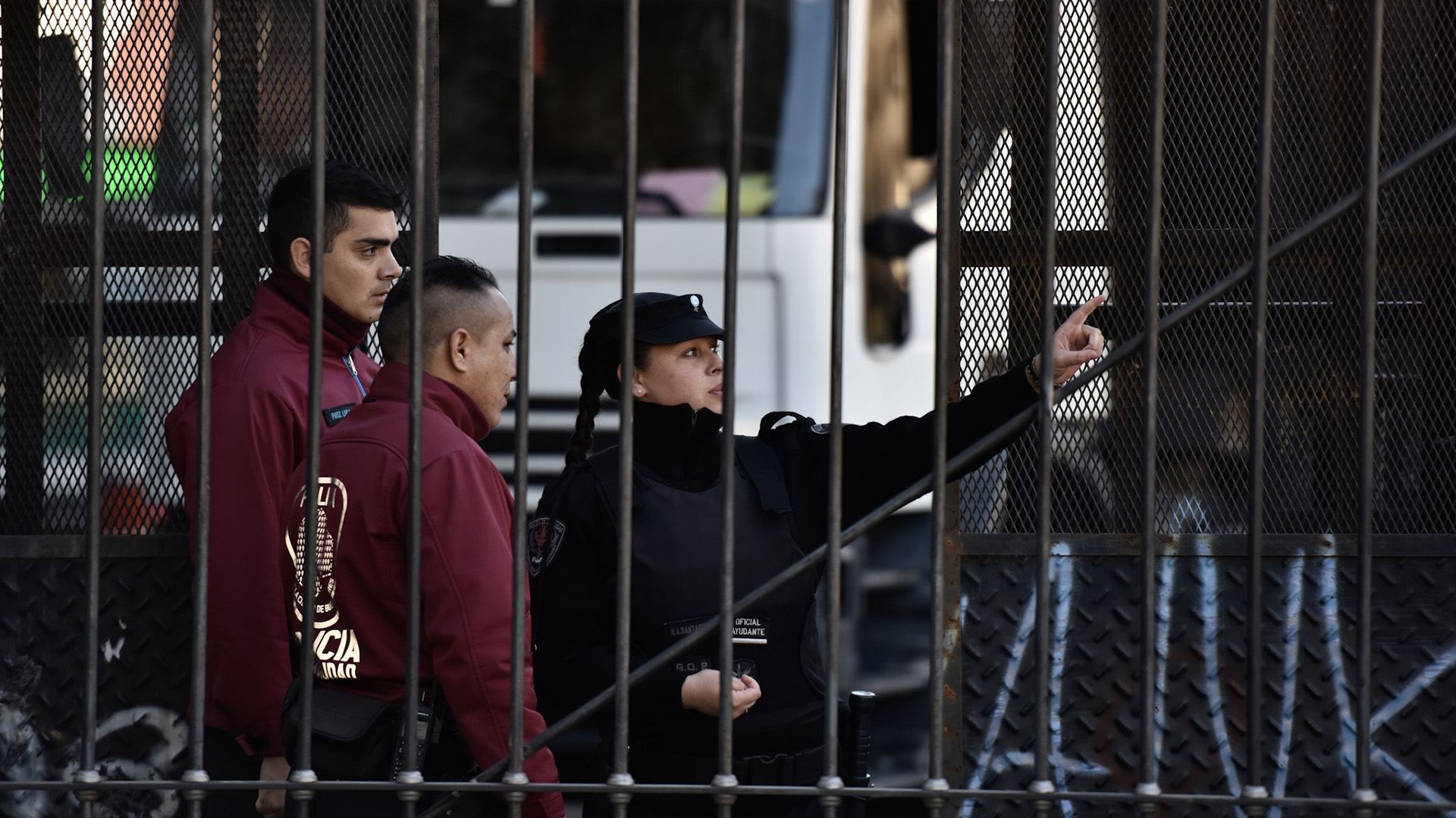 La Policía de la Ciudad de Buenos Aires custodia la Plaza