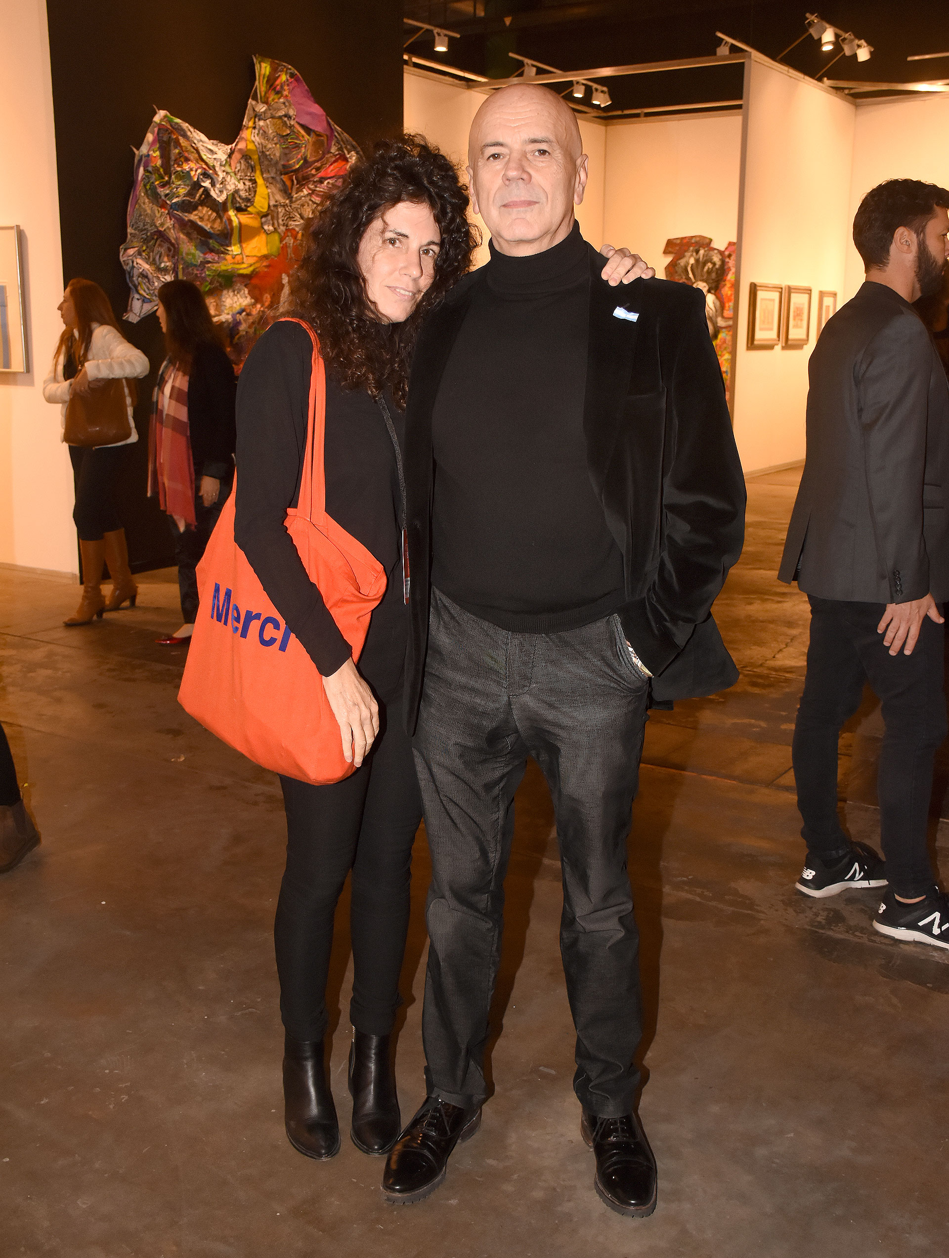 Jorge Telerman, director del Complejo Teatral de Buenos Aires, y la artista Cynthia Cohen