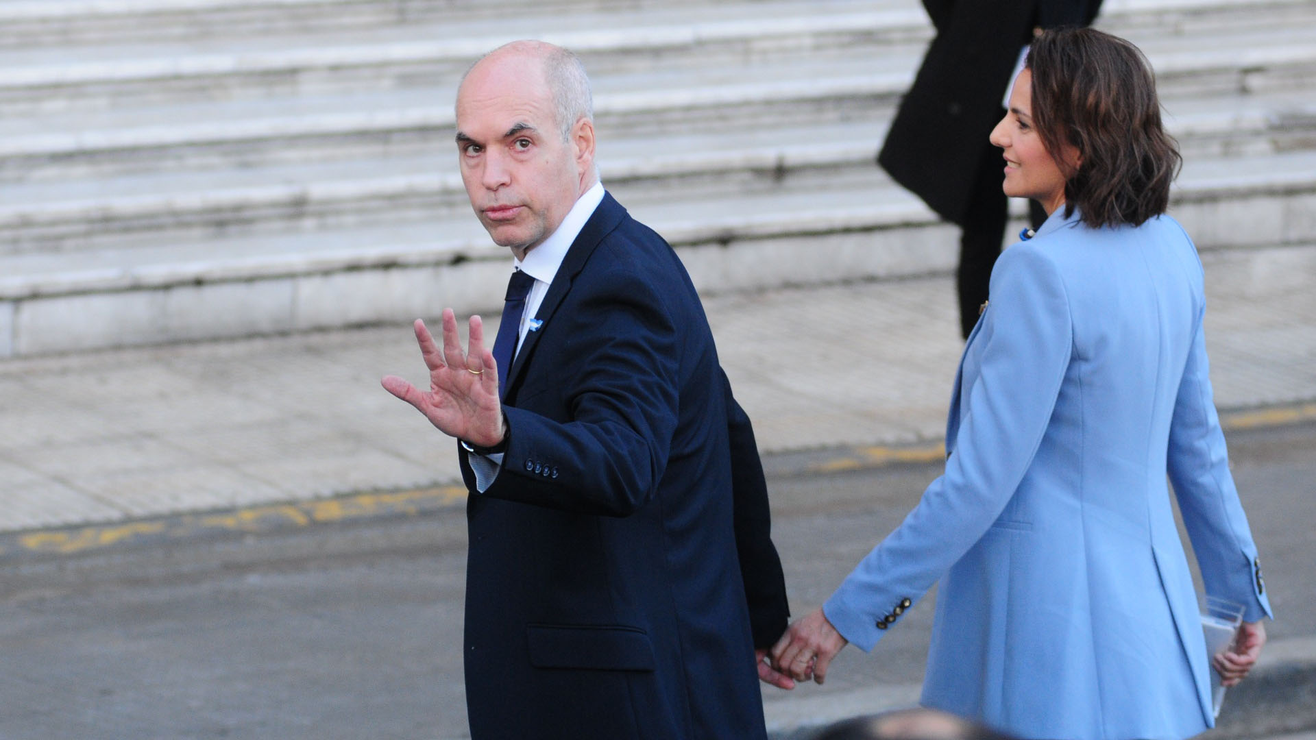 El jefe de Gobierno porteño Horacio Rodríguez Larreta y su esposa Bárbara Diez
