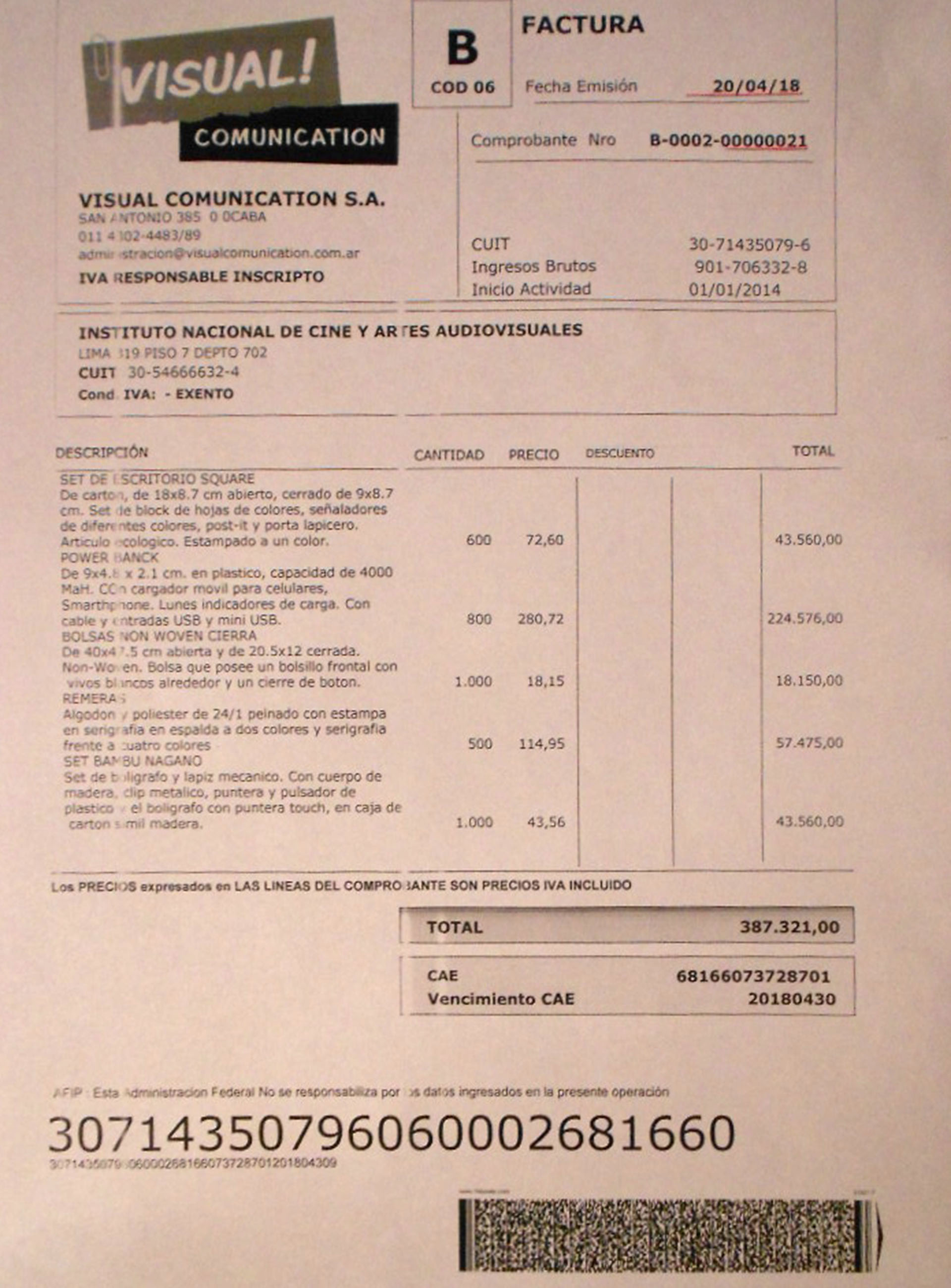 El mail anónimo incluía facturas y documentos con pruebas de las denuncias que hacía