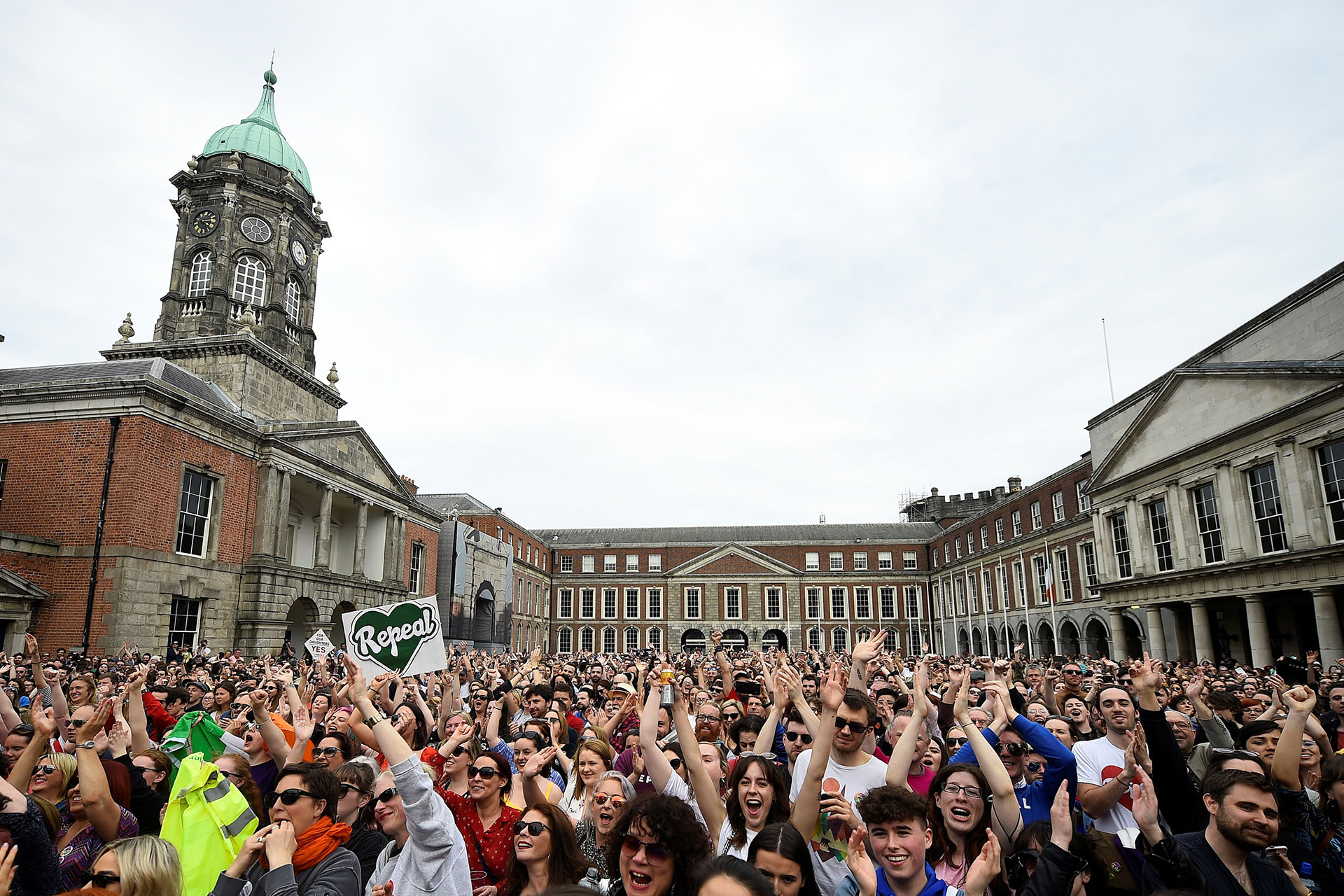 Los festejos fueron masivos en Dublin (REUTERS/Clodagh Kilcoyne)