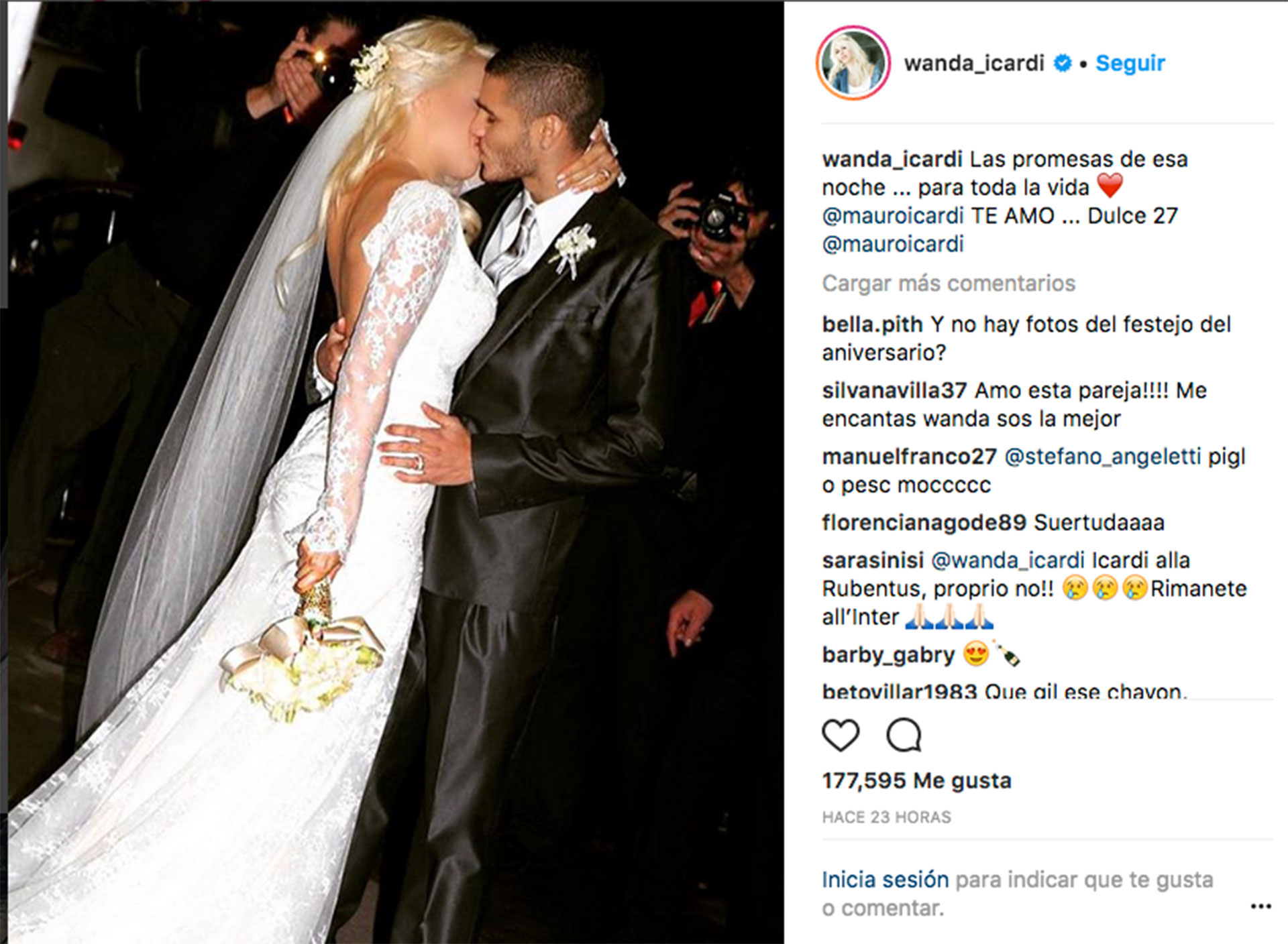Wanda también le dedicó unas palabras a su gran amor