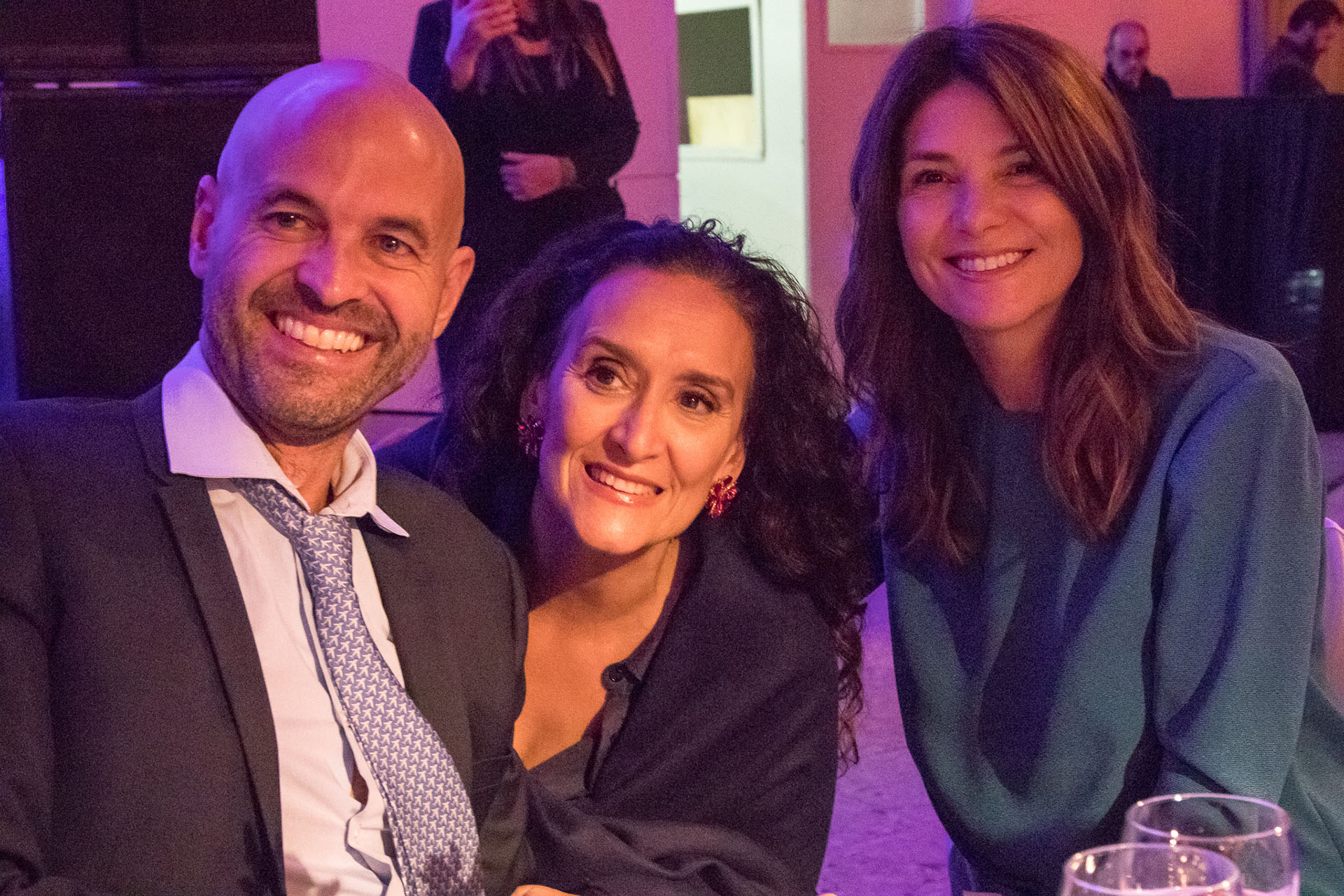 Guillermo Dietrich y Javiera Álvarez Echagüe junto a la Vicepresidente, Gabriela Michetti