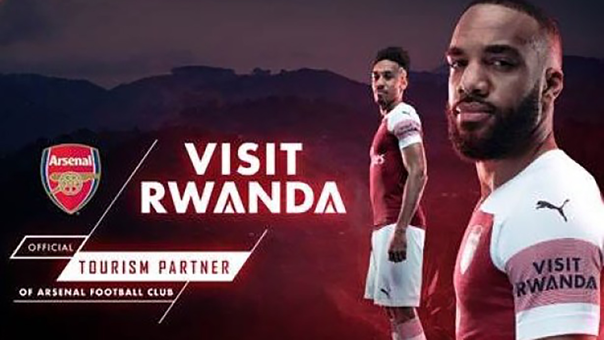 La camiseta del Arsenal, con el logo “Visita Ruanda”