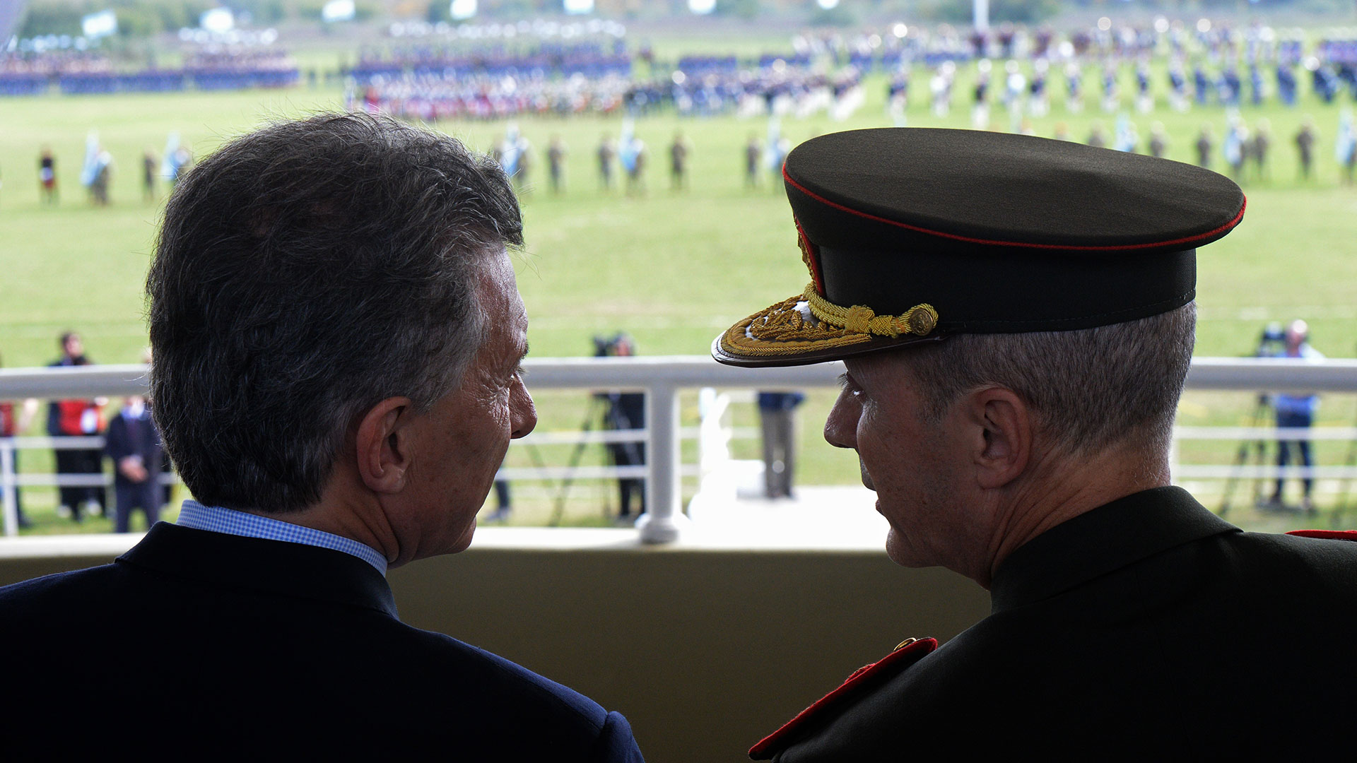 Macri junto al jefe del Estado Mayor General del Ejército, general de brigada Claudio Pasqualini
