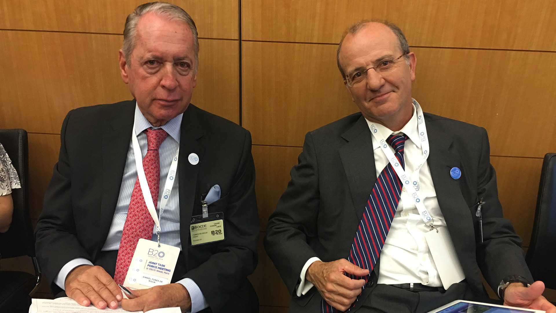 Daniel Funes de Rioja, presiente de B20 2018 y Zorraquín