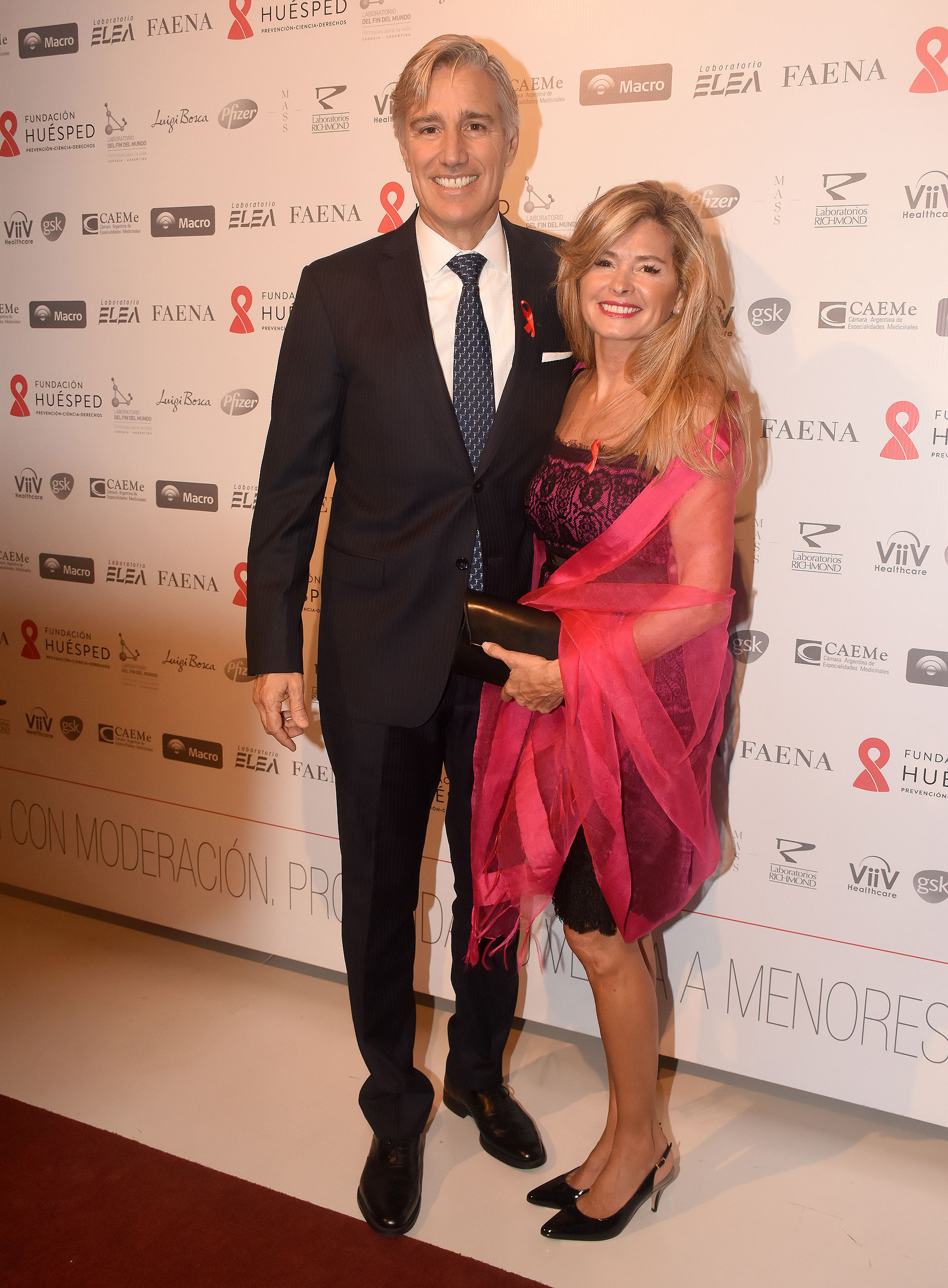 Marcelo Figueiras, presidente de Laboratorios Richmond, y su mujer María Laura Leguizamón