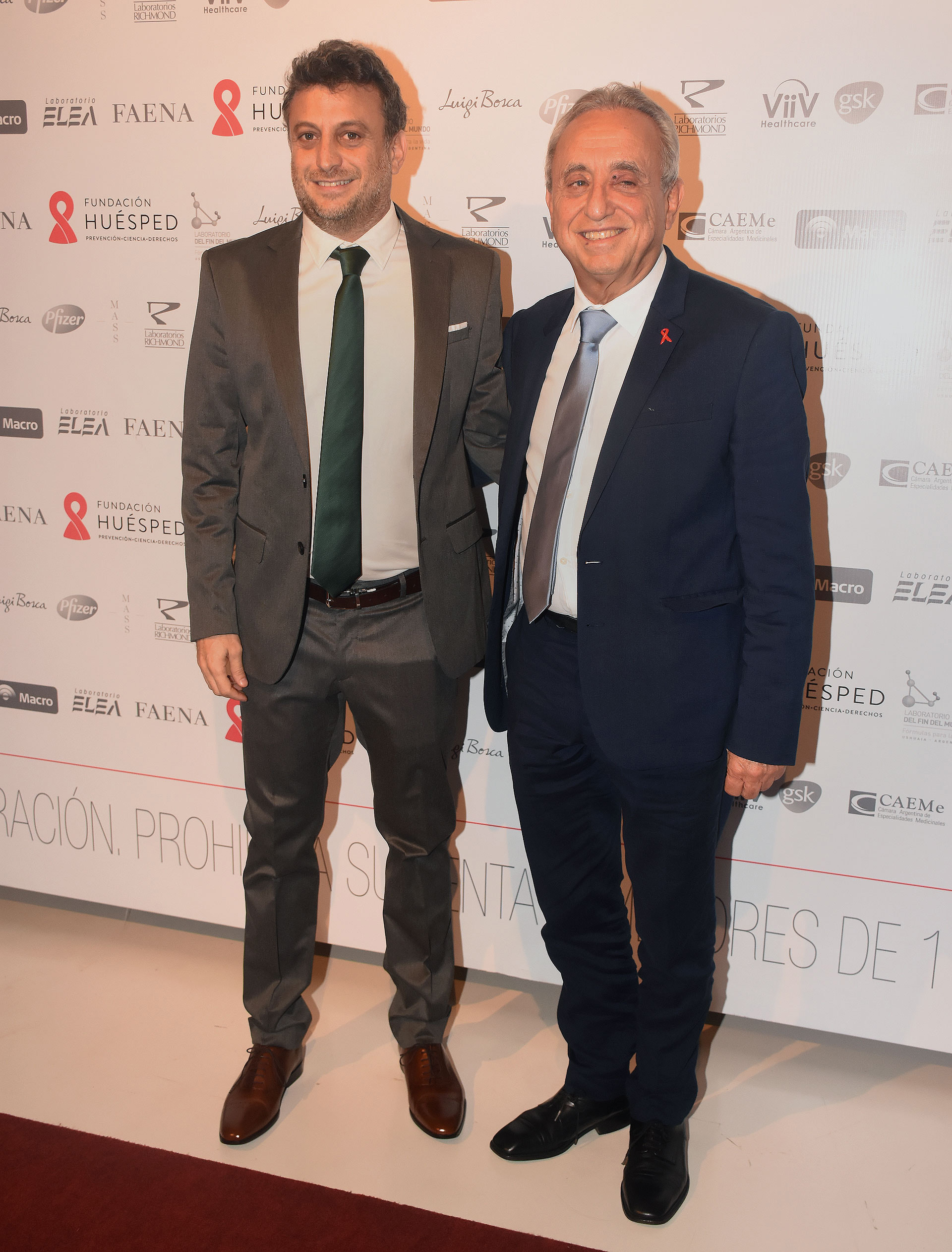Leandro Cahn, director ejecutivo de Fundación Huesped, junto a su director científico Pedro Cahn, quien ofreció un discurso para concientizar sobre las temáticas que trabaja la Fundación, hizo un balance de los resultados alcanzados por la institución y las tareas pendientes
