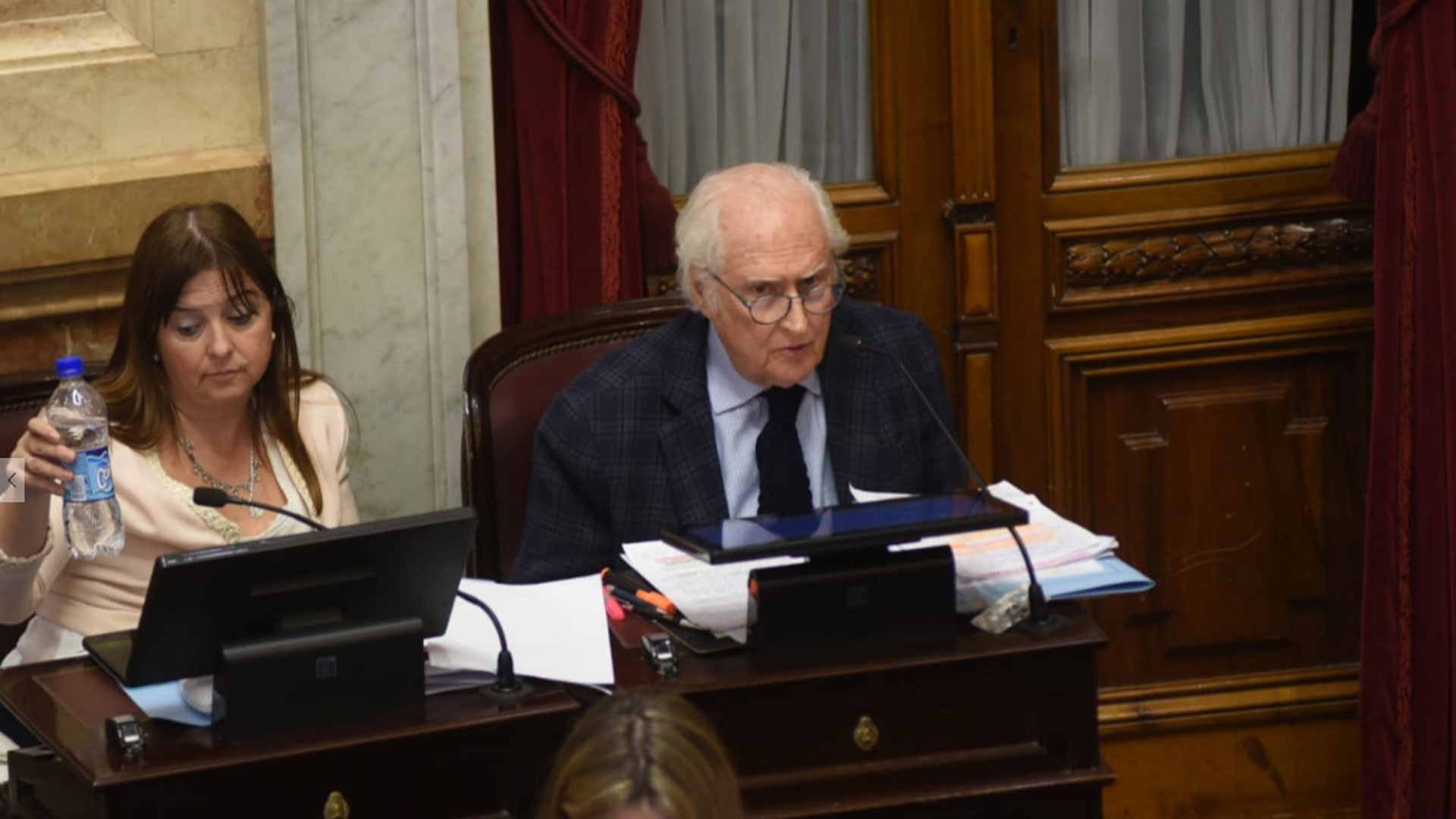 El senador del bloque Proyecto Sur-Unen Fernando “Pino” Solanas expuso con vehemencia su postura a favor del proyecto aprobado en Diputados