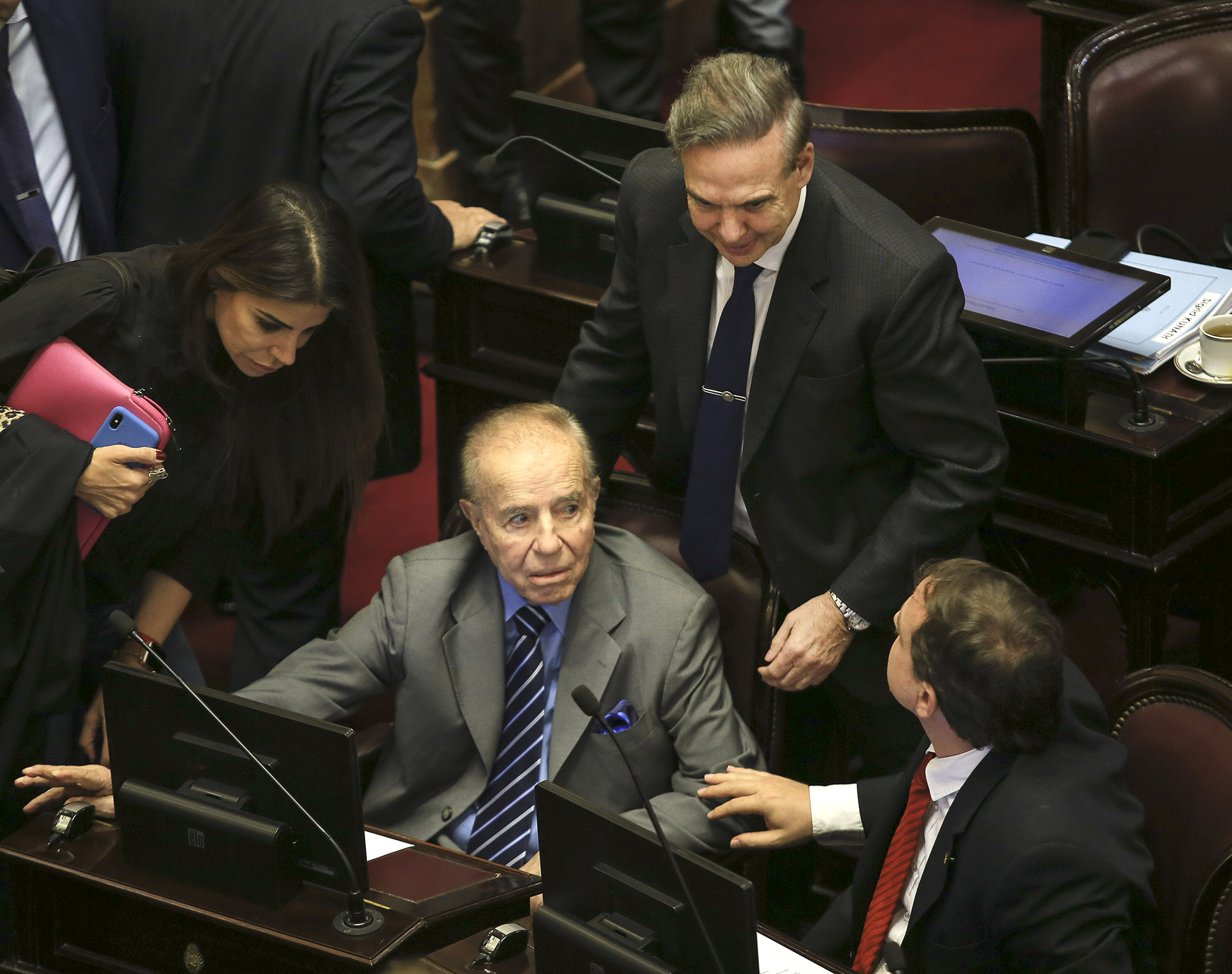 El senador Carlos Menem