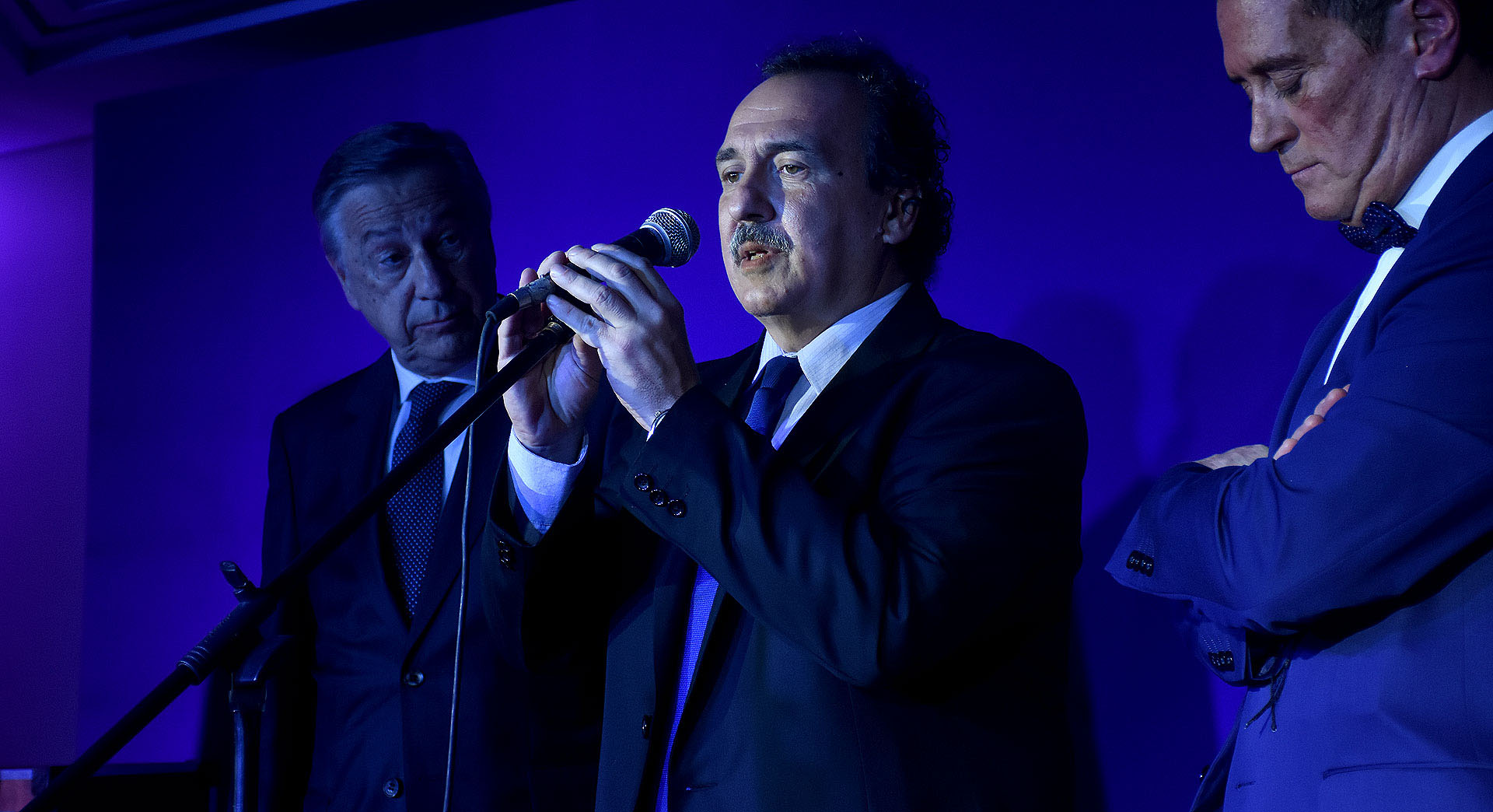Las palabras del director general de Hospitales, Sergio Auger, acompañado por Jorge Gilardi, presidente de la Asociación de Médicos Municipales, y por el director del Hospital Lagleize, Fernando Scattini